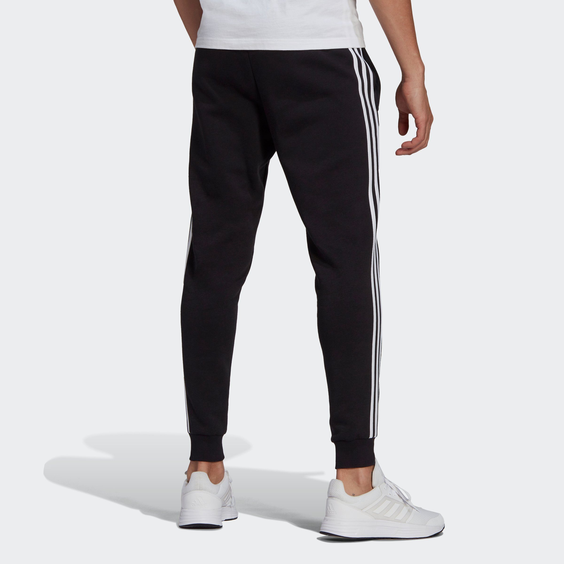 adidas Sportswear Sportbroek ESSENTIALS FLEECE FITTED 3STREPEN BROEK (1-delig)