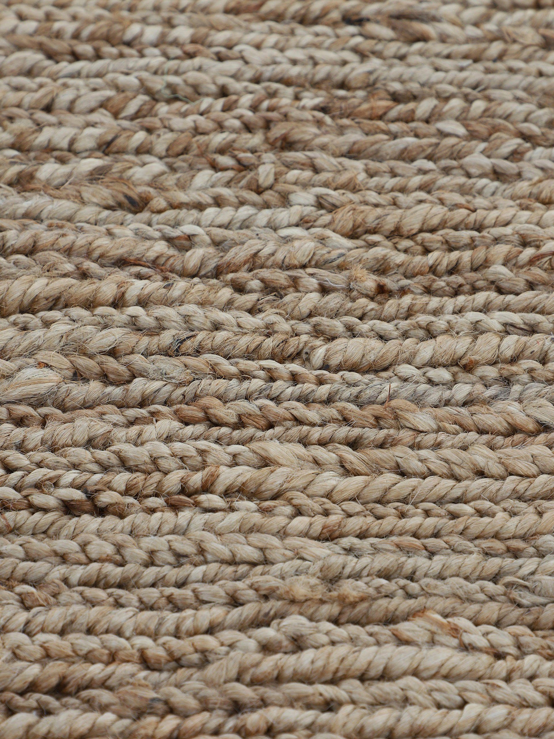 carpetfine Vloerkleed Nala jute tapijt van natuurlijke vezels keerbaar, van 100% jute, in vele maten en modellen, vierkant, rond