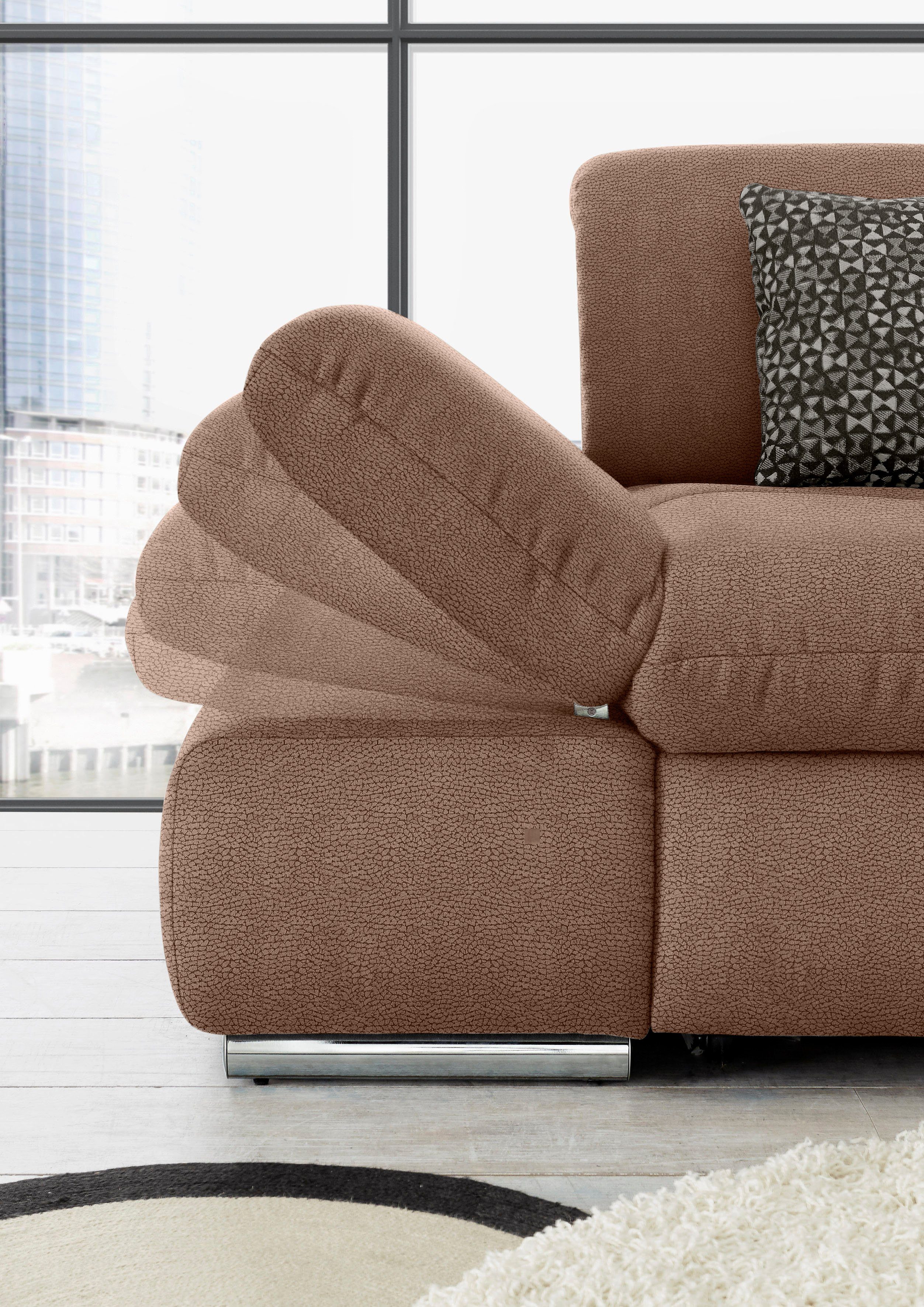 set one by Musterring Zithoek SO 4100 comfortabele pocketvering, incl. hoofdeindeverstelling