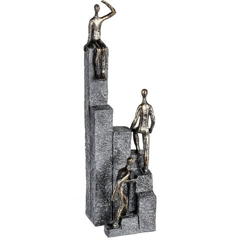 Casablanca by Gilde decoratief figuur Skulptur Climbing, bronzefarben-grau (1 stuk)