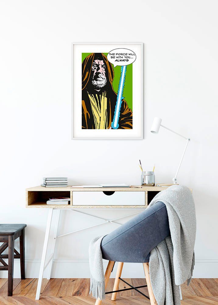 Komar Wanddecoratie Star Wars Classic stripverhaal aandeel Obi Wan Wanddecoratie voor de kinderkamer - zonder lijst (1 stuk)