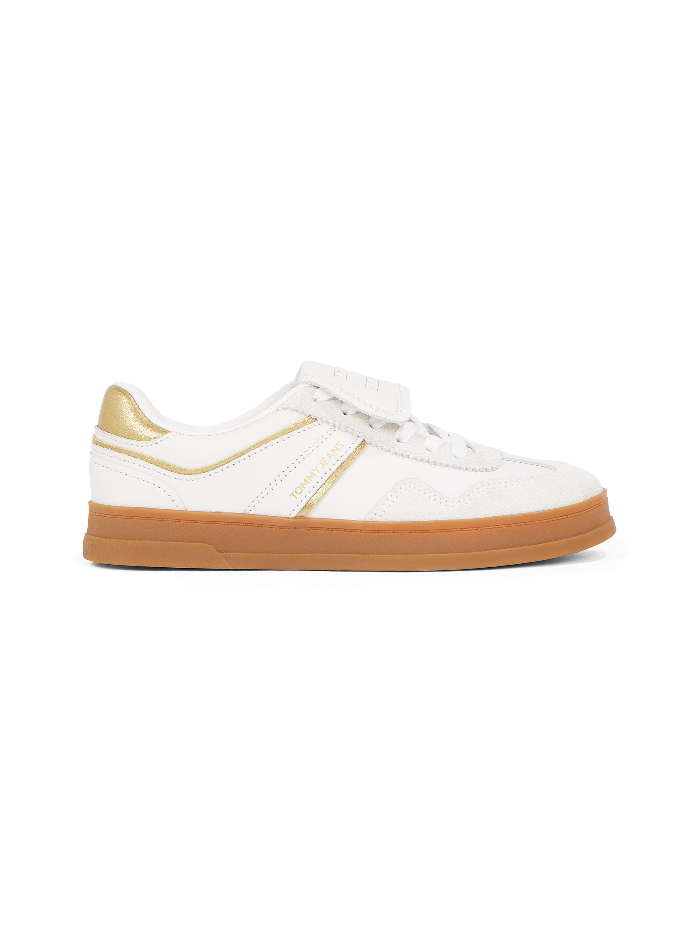 TOMMY JEANS Plateausneakers THE GREENWICH FLAP , vrijetijdsschoen, lage schoen, veterschoen met sierstiksels