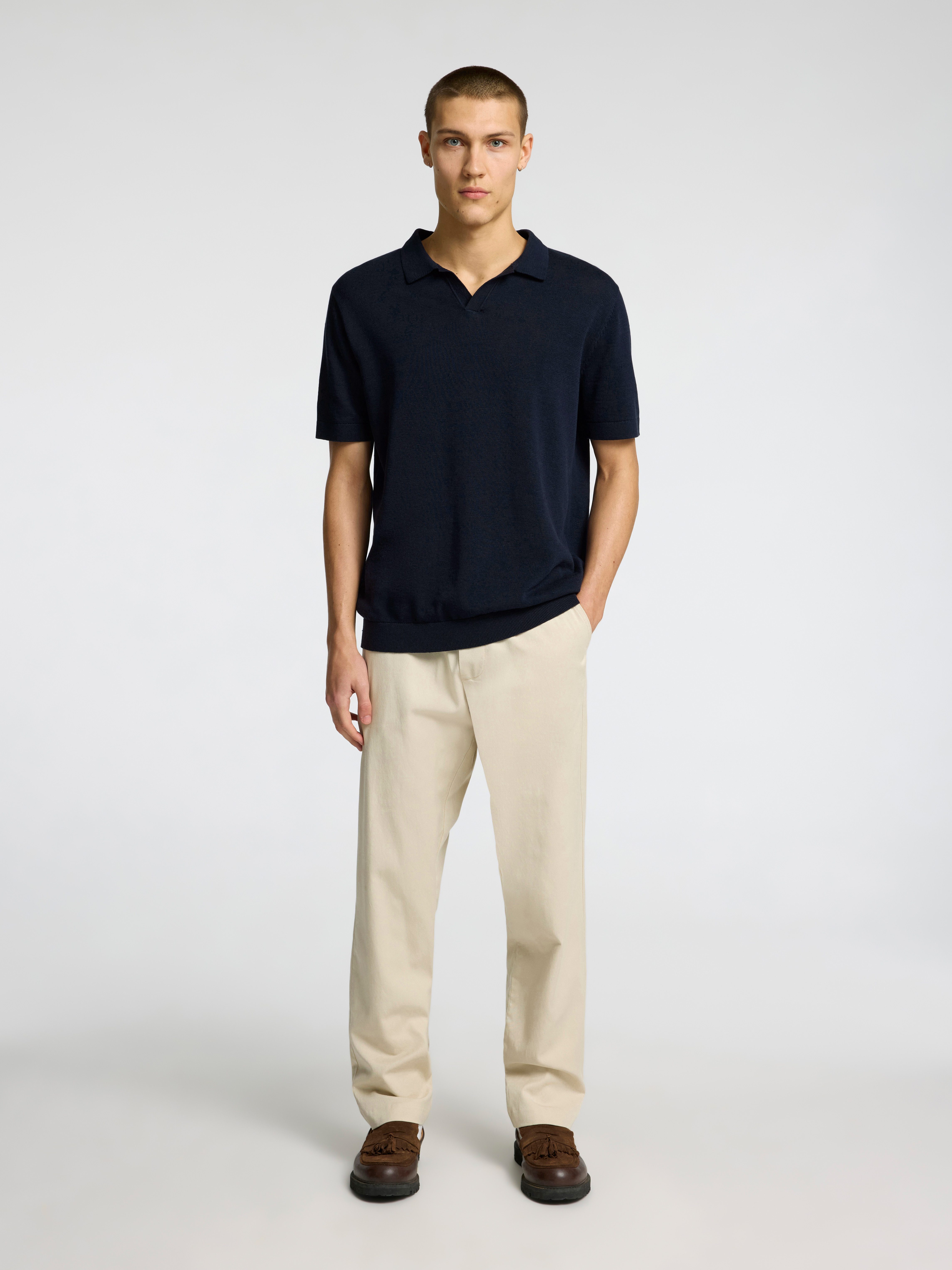 SELECTED HOMME Poloshirt SLHMATTIS SS KNIT SUN OPEN POLO NOOS