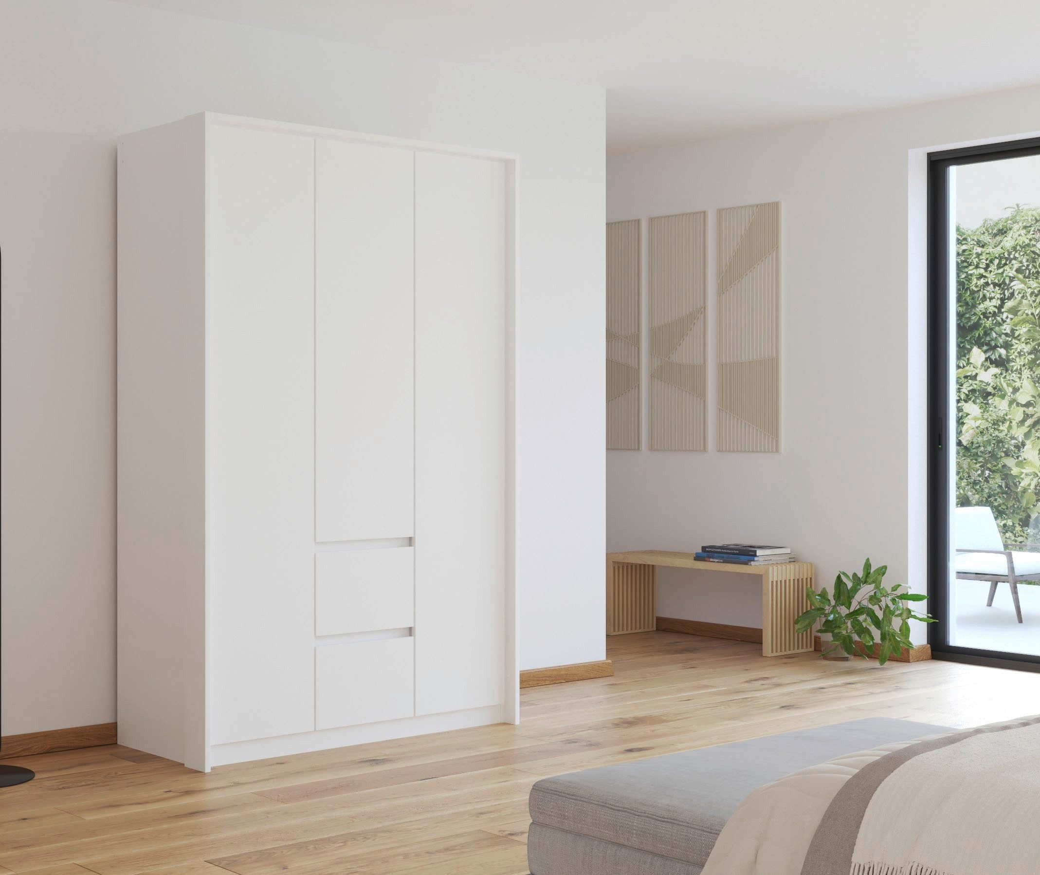 rauch Draaideurkast Mainz met passe-partout optioneel met verlichting, buitendeuren met push-to-openfunctie