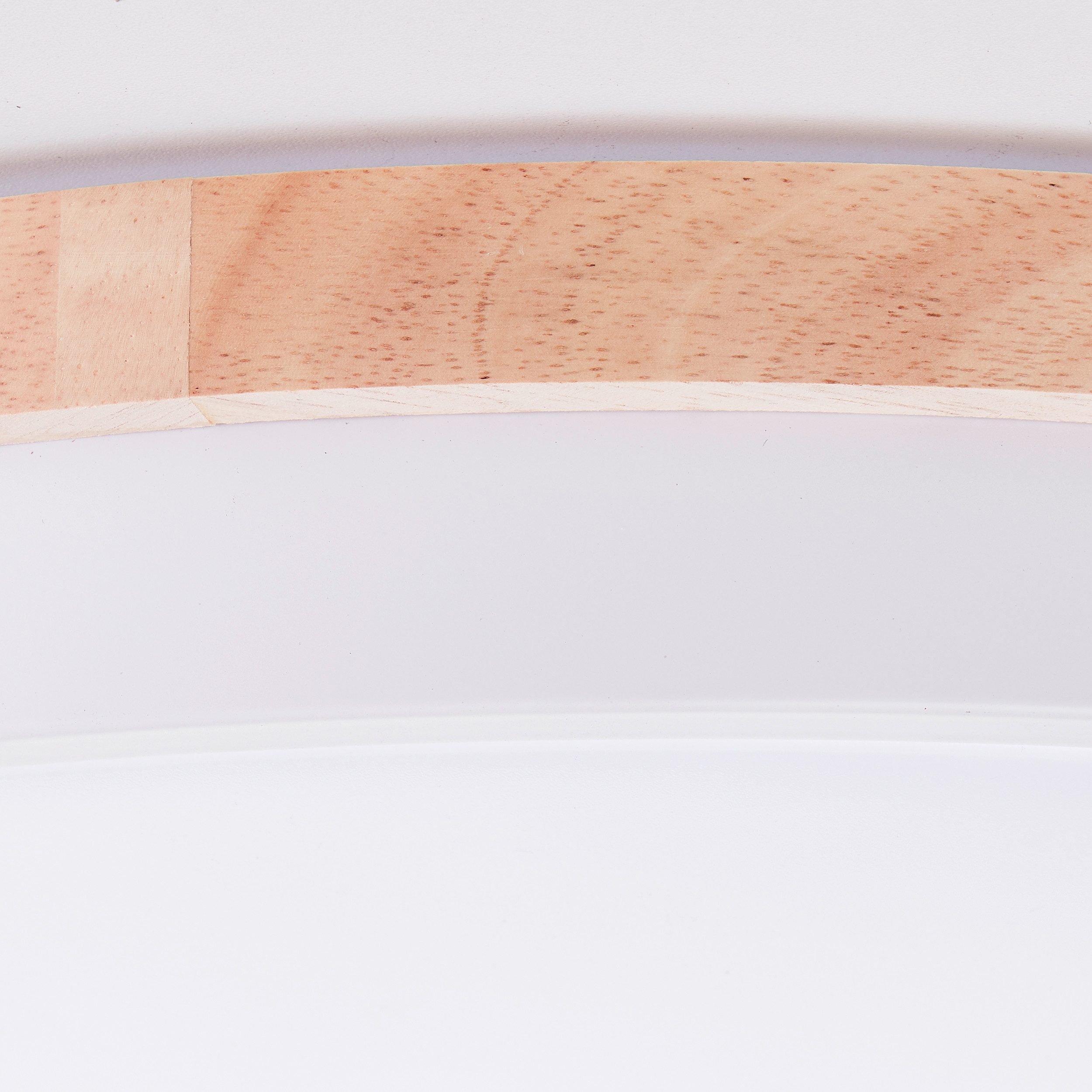 Brilliant Leuchten Led-plafondlamp Baarlo Ø 50 cm, 4500 lm, 3000-6500 K, dimbaar, afstandsbediening, hout/metaal