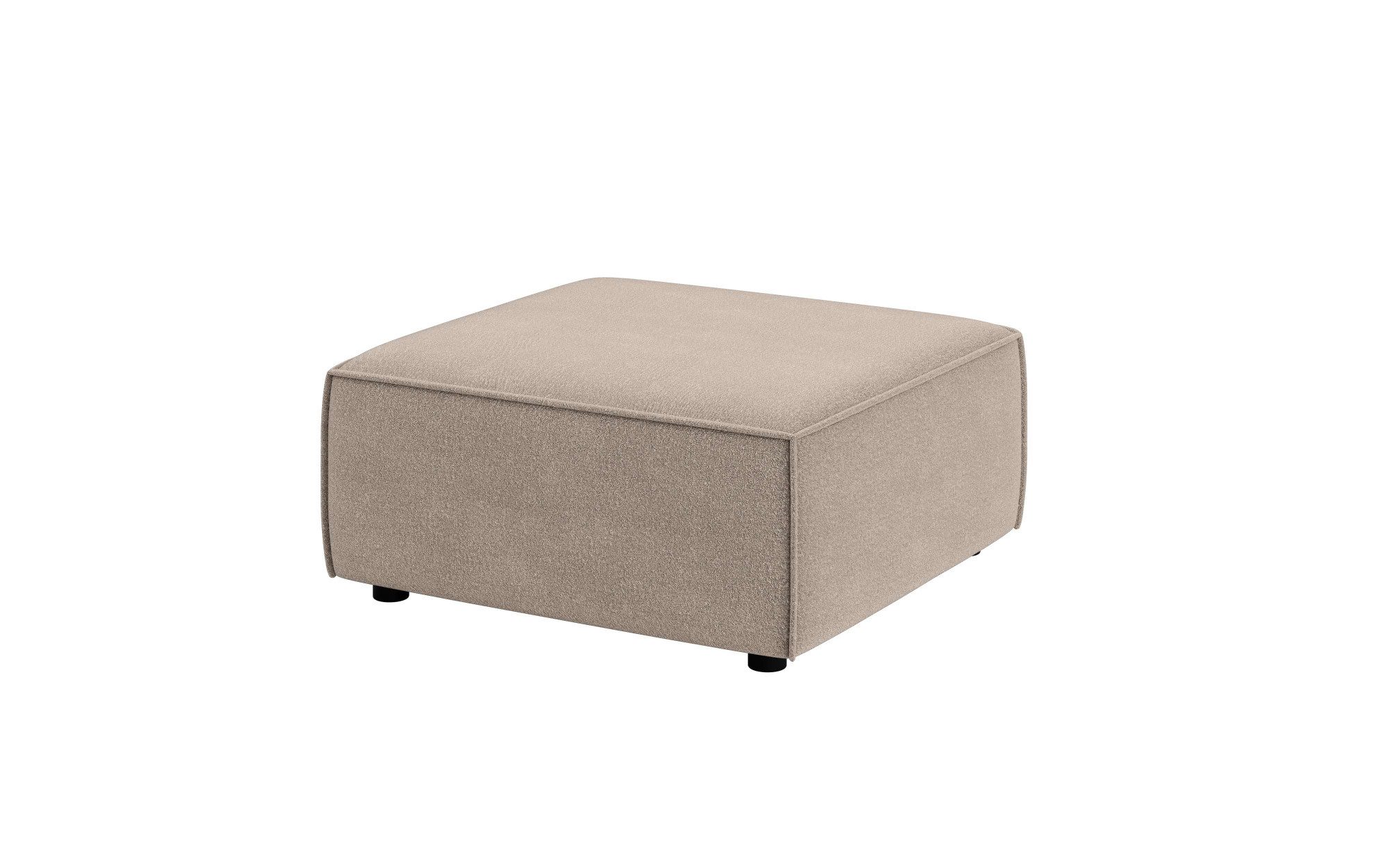 INOSIGN Hocker Poef Cavan, afmetingen BxDxH: 90x90x42 cm geschikt voor de serie, met golfondersteuning, ook in bouclé