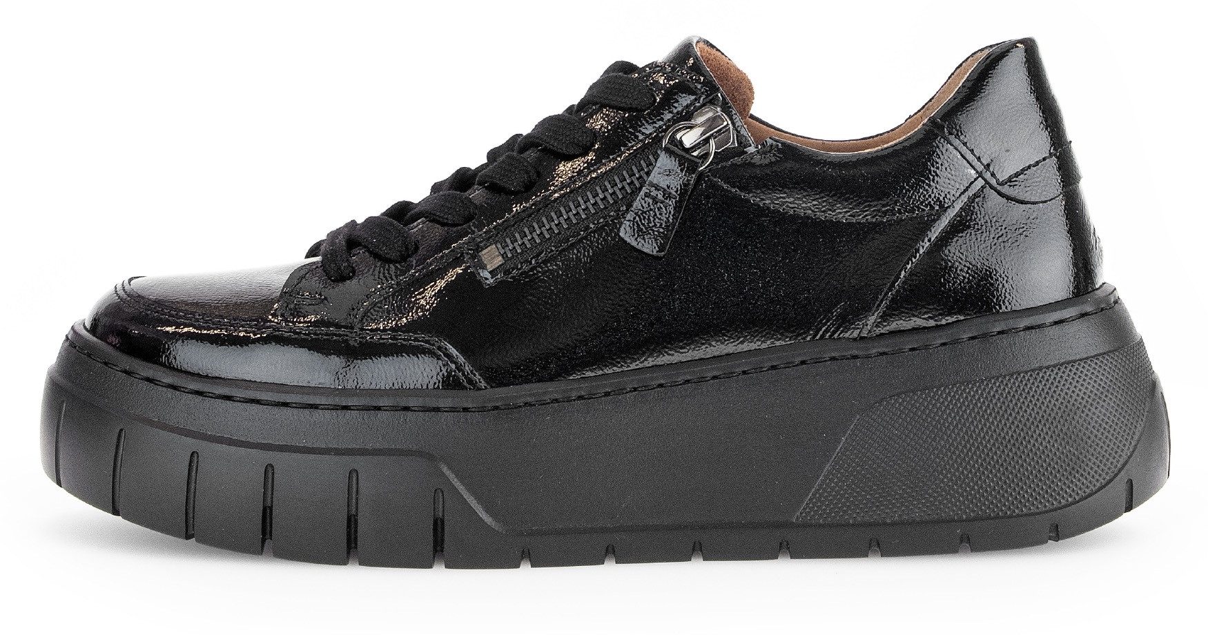 Gabor Plateausneakers , vrijetijdsschoen, lage schoen, veterschoen met modieuze plateauzool