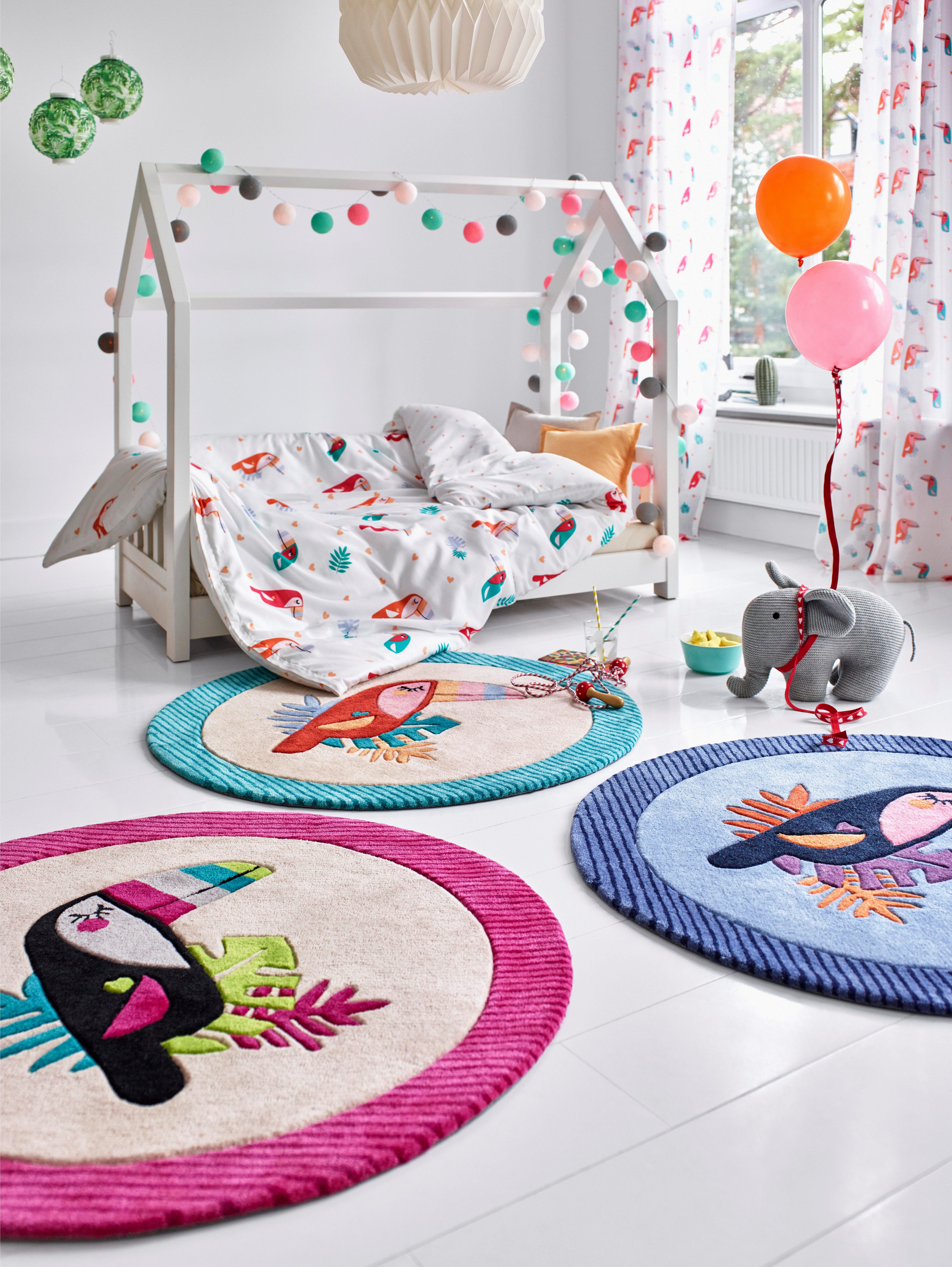 Esprit Kindervloerkleed E-Toucan bijzonder zachte, motief toekan