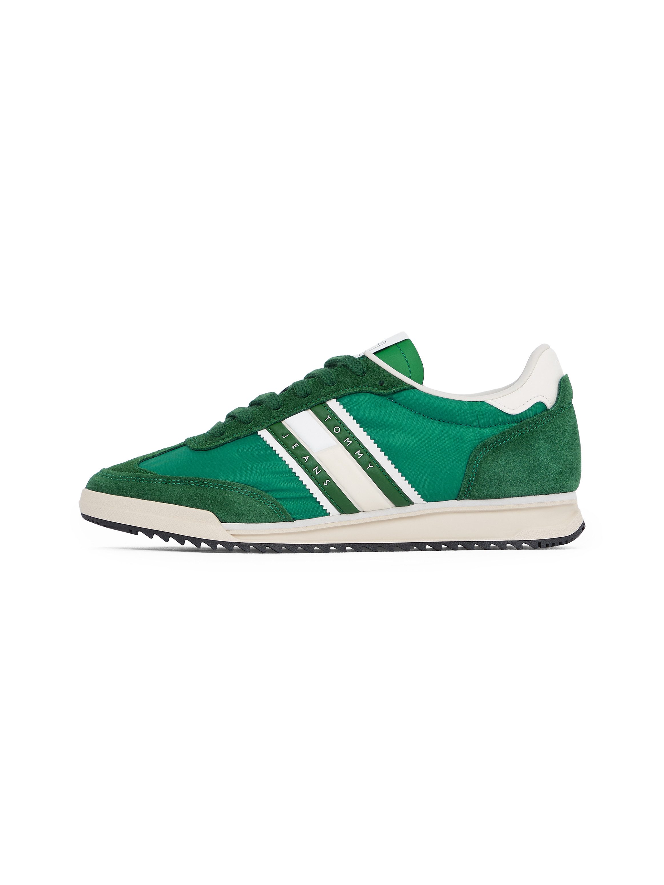 TOMMY JEANS Sneakers TJM RETRO RUNNER CLEATED , vrijetijdsschoen, lage schoen, veterschoen met contrastafwerking