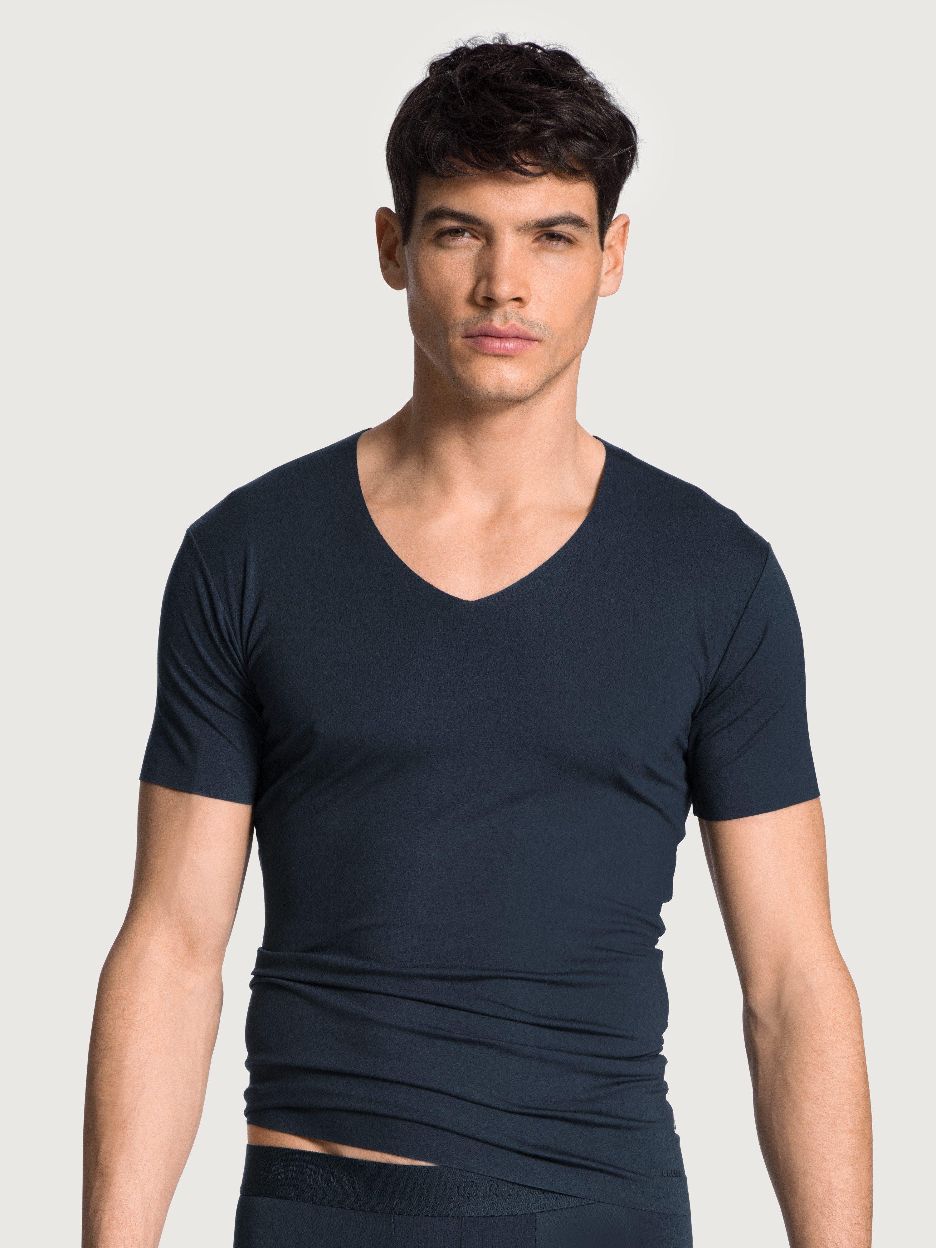 CALIDA Shirttop Clean line met extra platte zoom- en kraagafwerking