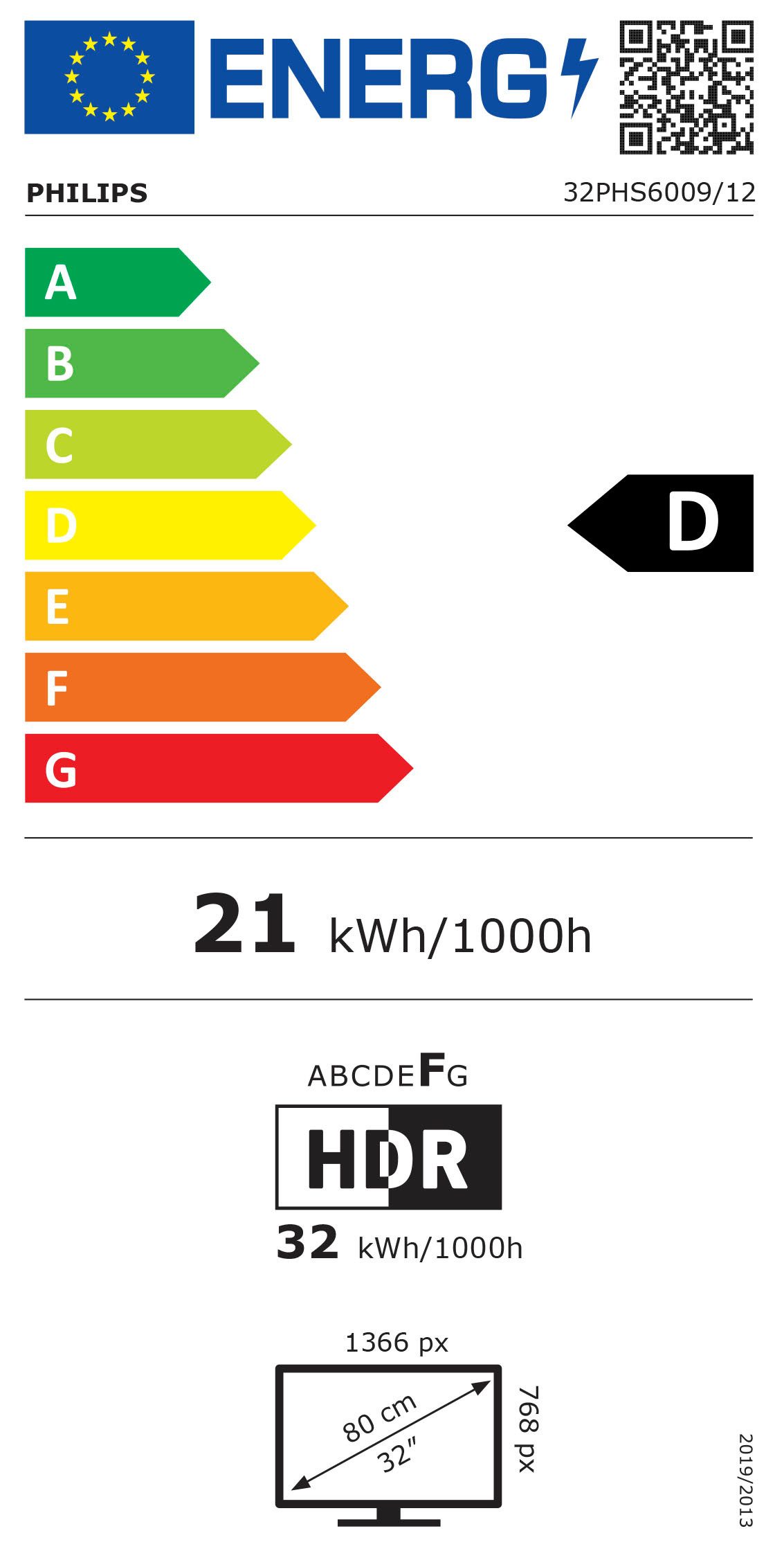 Philips Led-TV, 80 cm / 32", HD, Smart TV