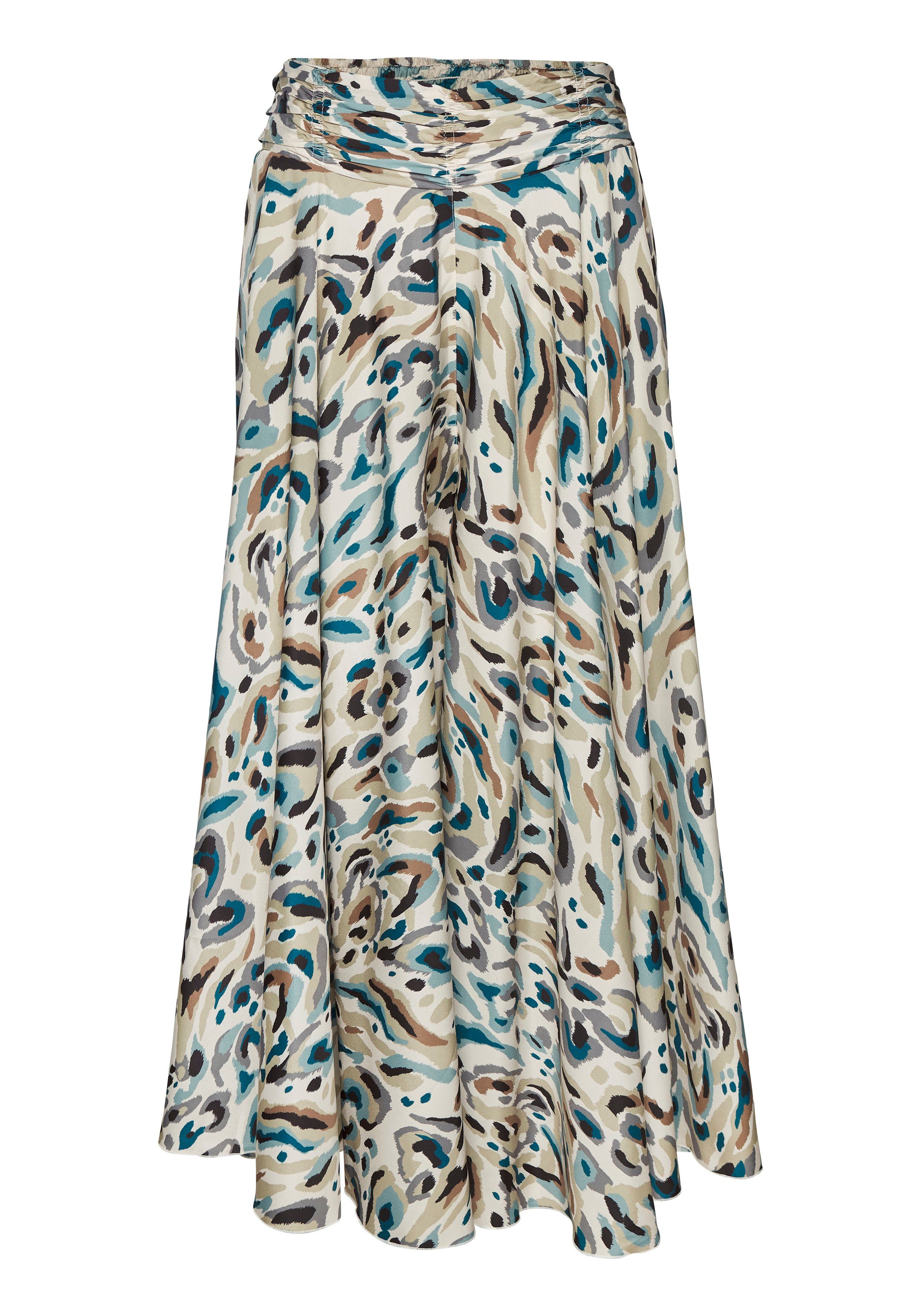 Lascana Broekrok met all-over print culotte stijl extra wijde pijpen