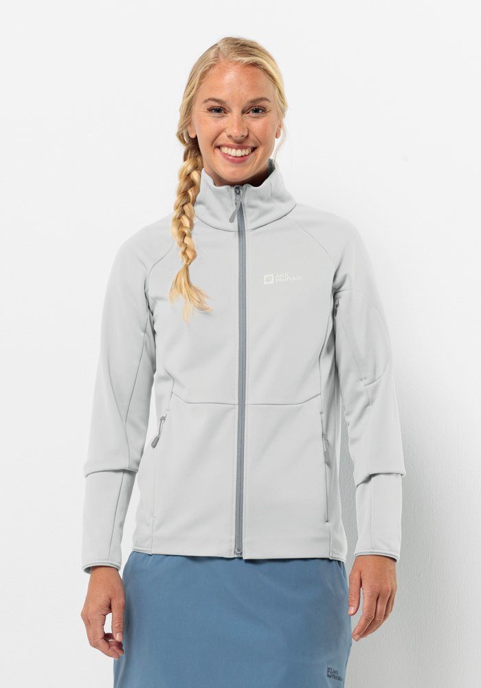 Jack Wolfskin Fleecejack ALPGRAT FZ W dames fleece vesten maat XXL (48) grijs