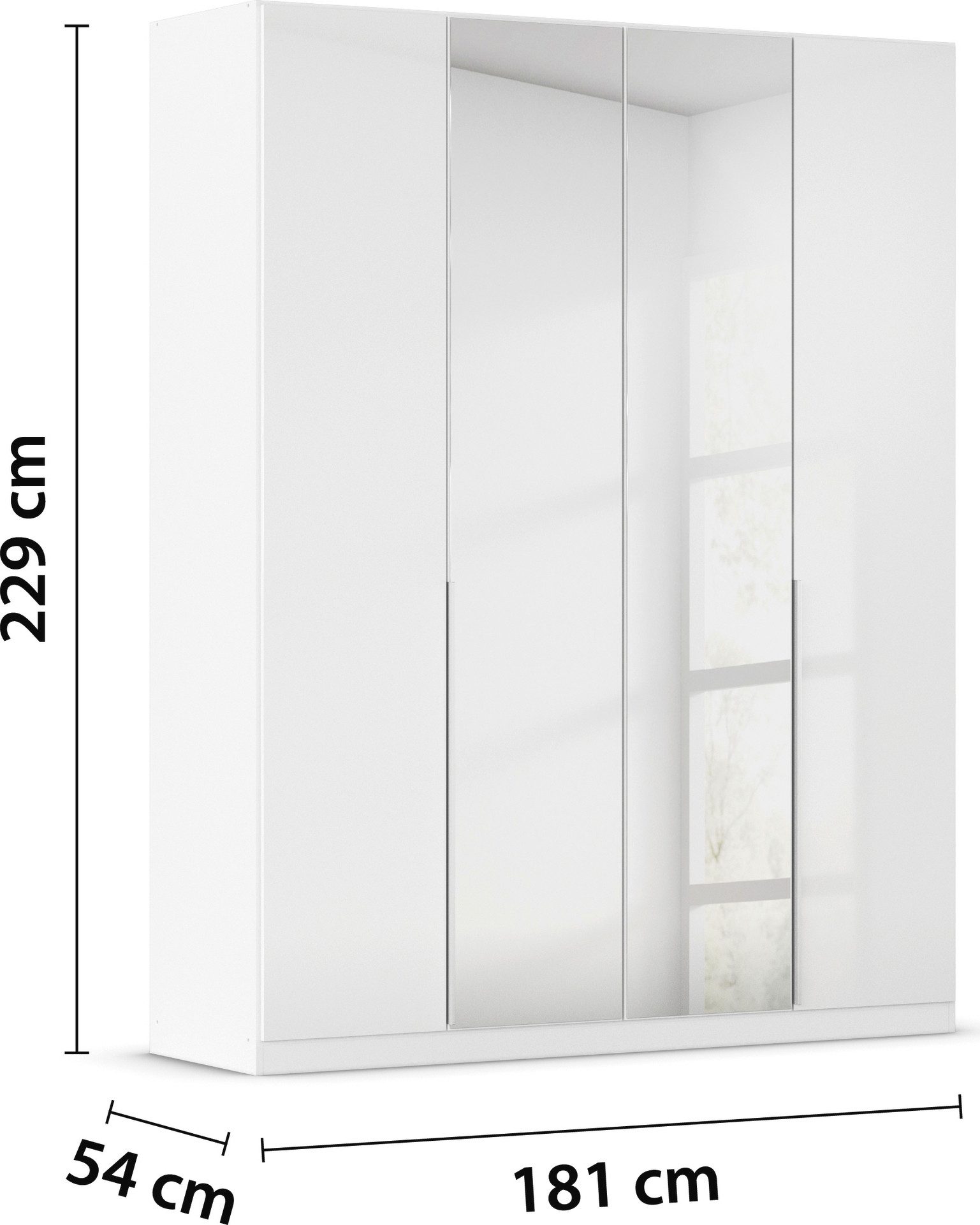 rauch Draaideurkast Kledingkast kast garderobe AGORDO met decor- of hoogglansfront doordachte binnenuitrusting, in 6 breedtes en 2 hoogtes made in germany
