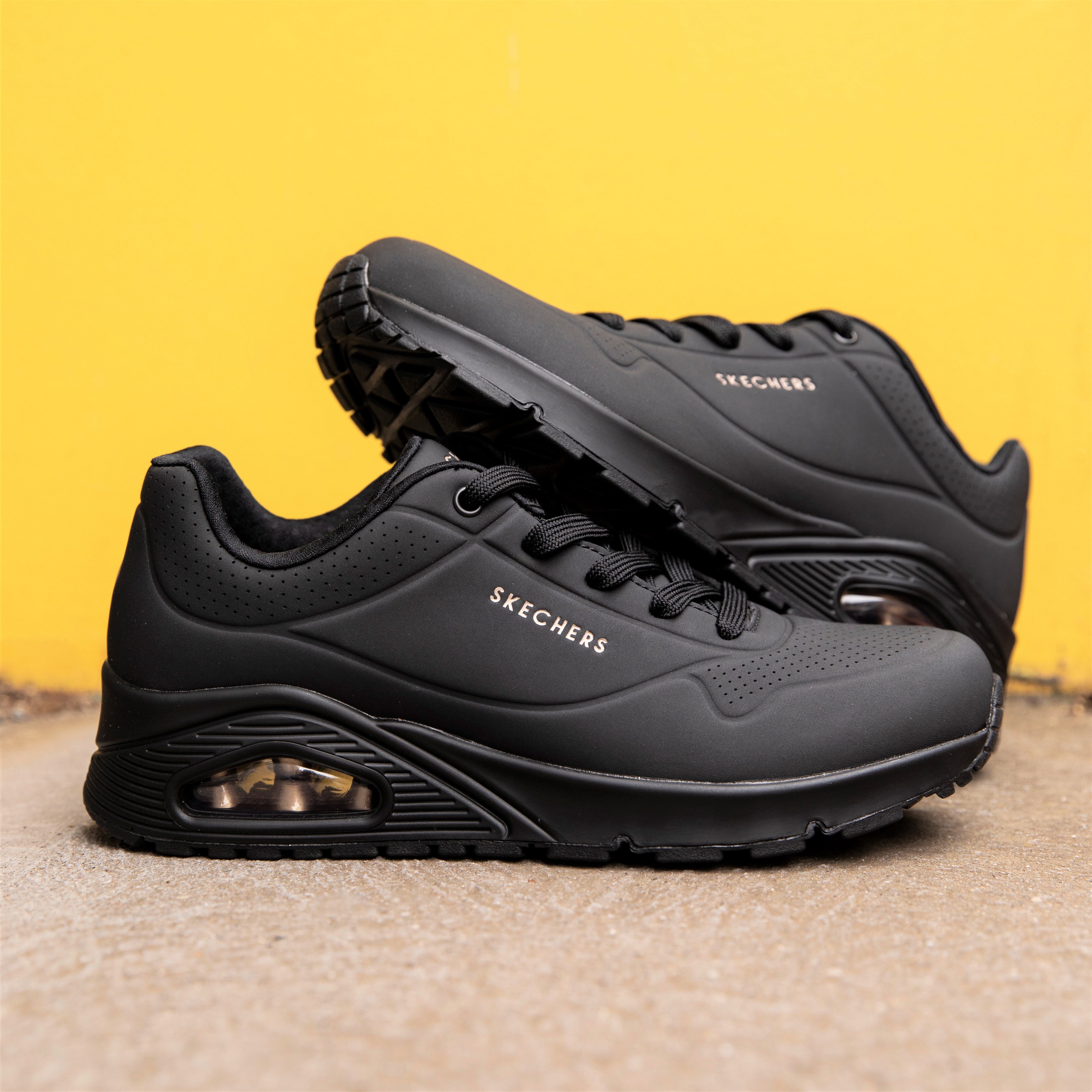 Skechers Sneakers met sleehak Uno - Stand on Air , Vrijetijdsschoen, lage schoen, veterschoen met fijne perforatie