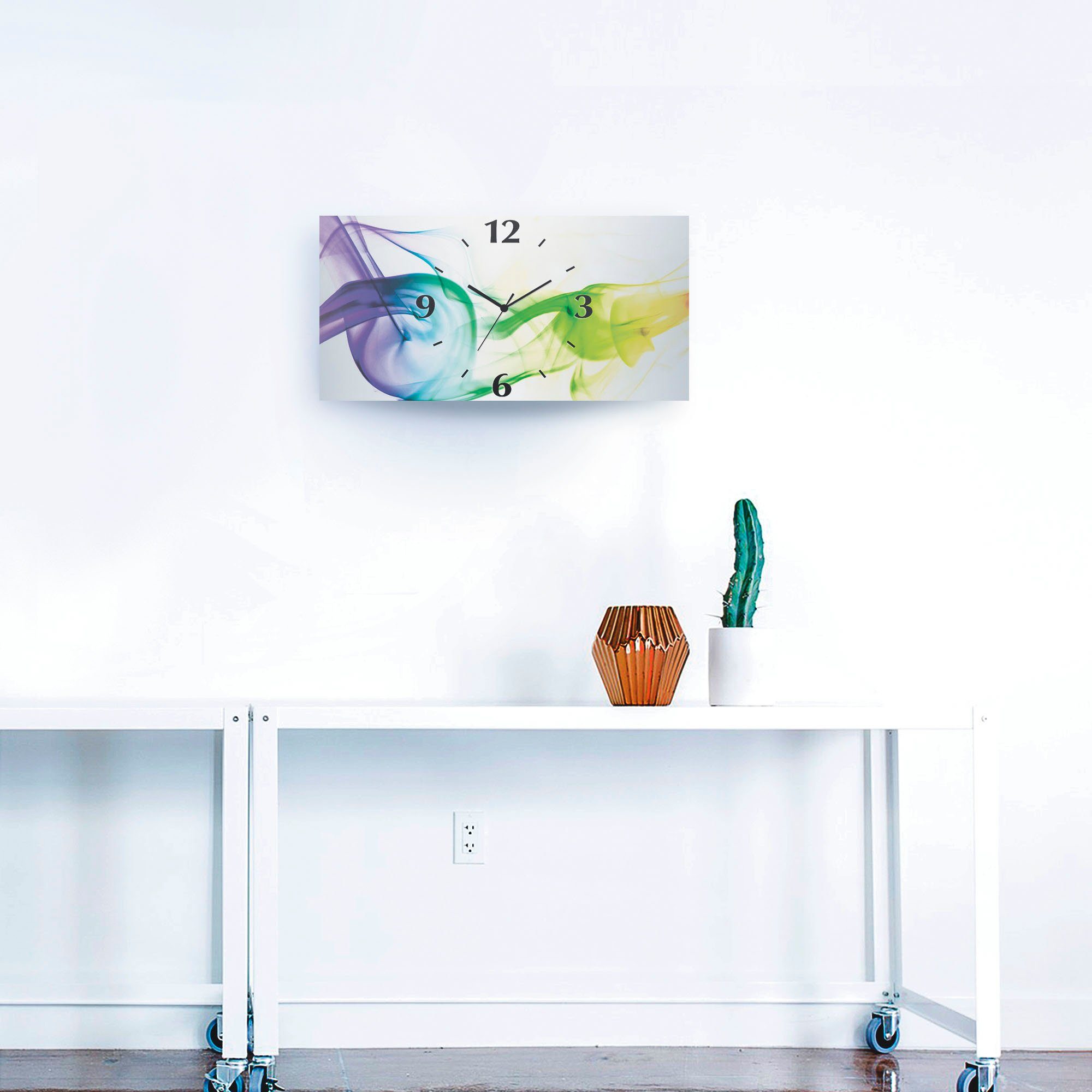 Artland Wandklok Rook - abstract 3d-look geschulpt, met kwarts- of radiografisch uurwerk, verschillende maten