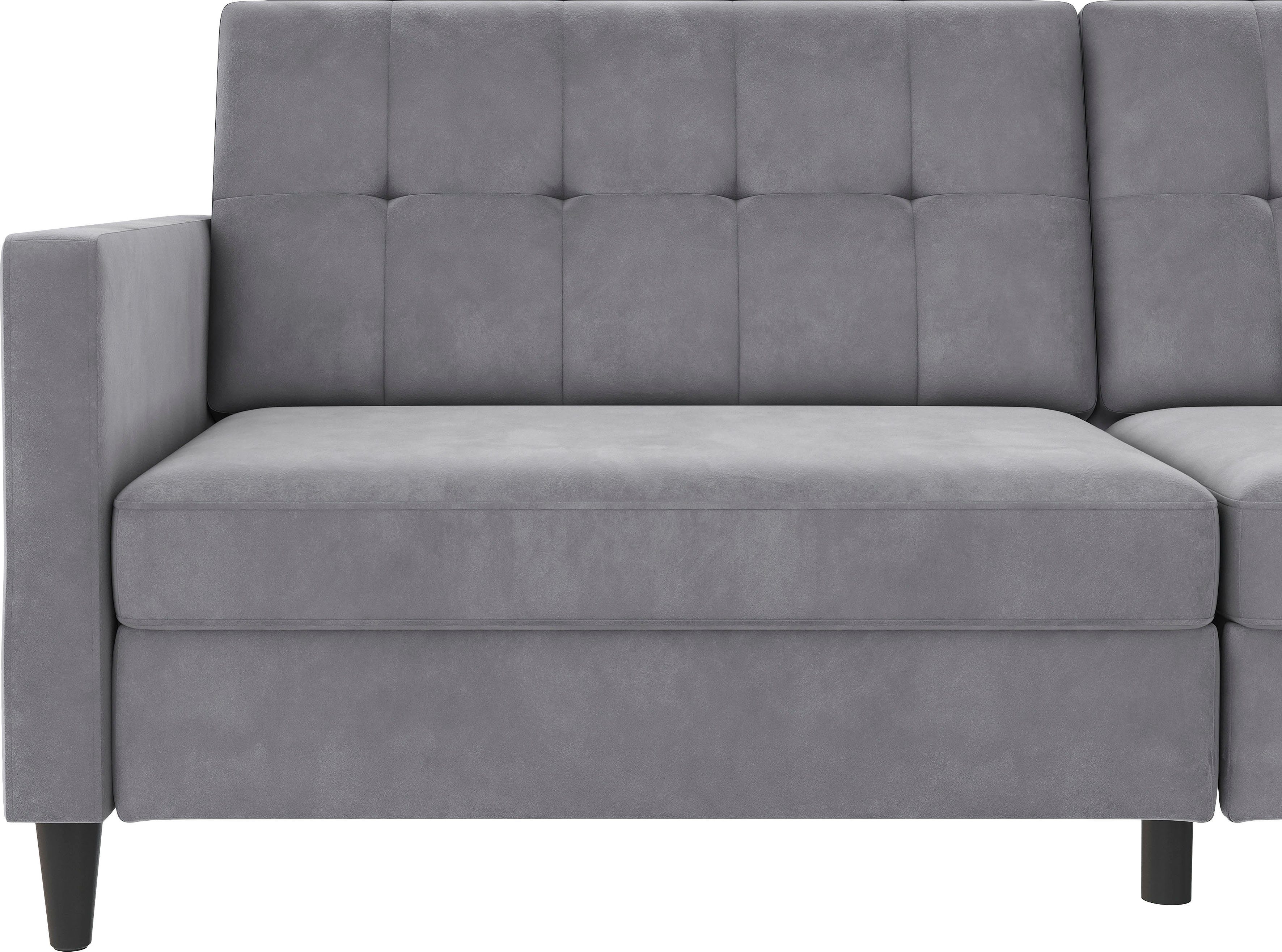 Dorel Home 3-zitsbank Hartford II Slaapfunctie, rugleuning 2-delig, 3-voudig verstelbaar, zithoogte 43 cm