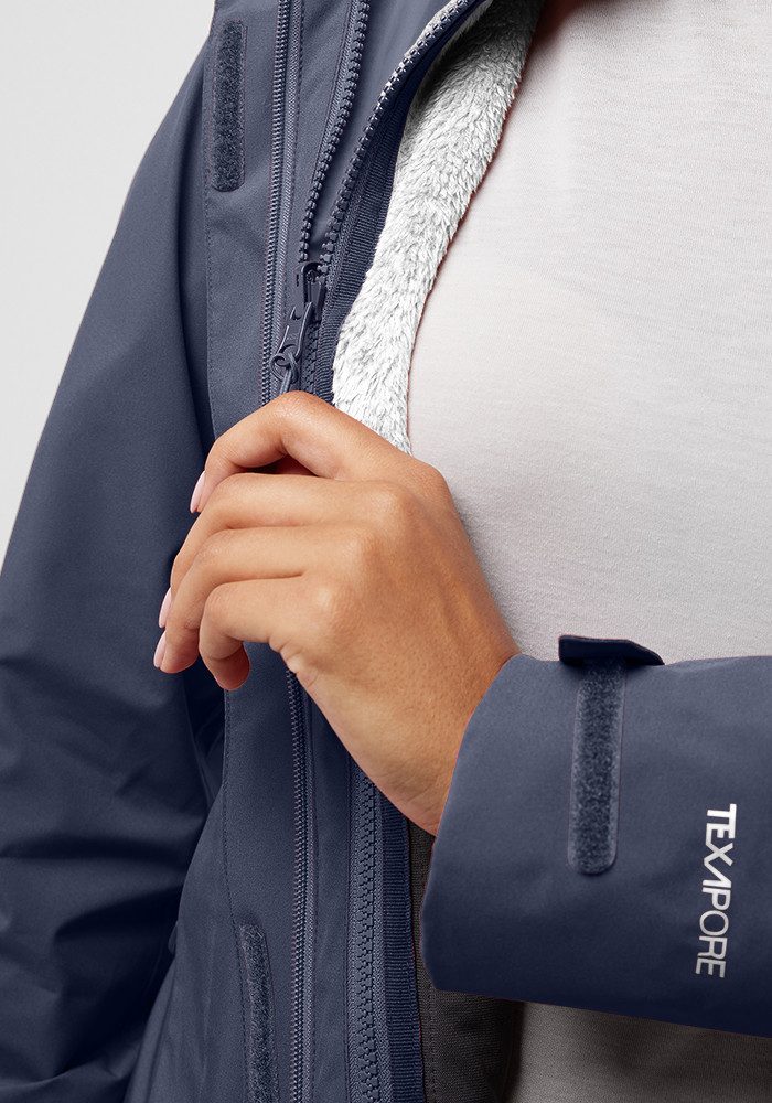 Jack Wolfskin Functioneel 3-in-1-jack ROTWAND 3IN1 JKT W