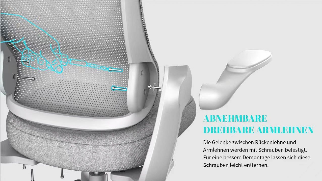 INOSIGN Bureaustoel Toico, design bureaustoel, ergonomische rugleuning, lendensteun & opklapbare armleuningen