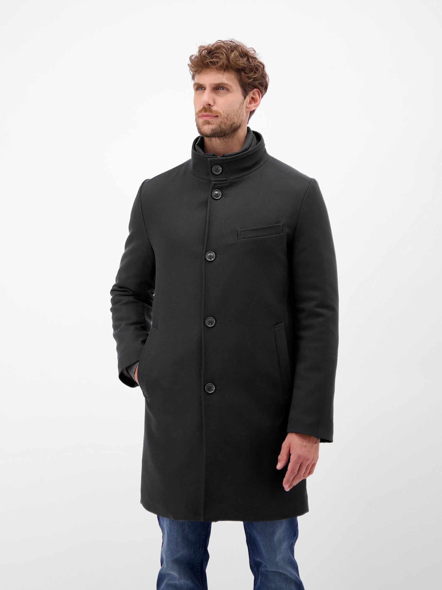 Lerros Wollen jas LERROS Heren-Wollen jas met uitneembaar gilet