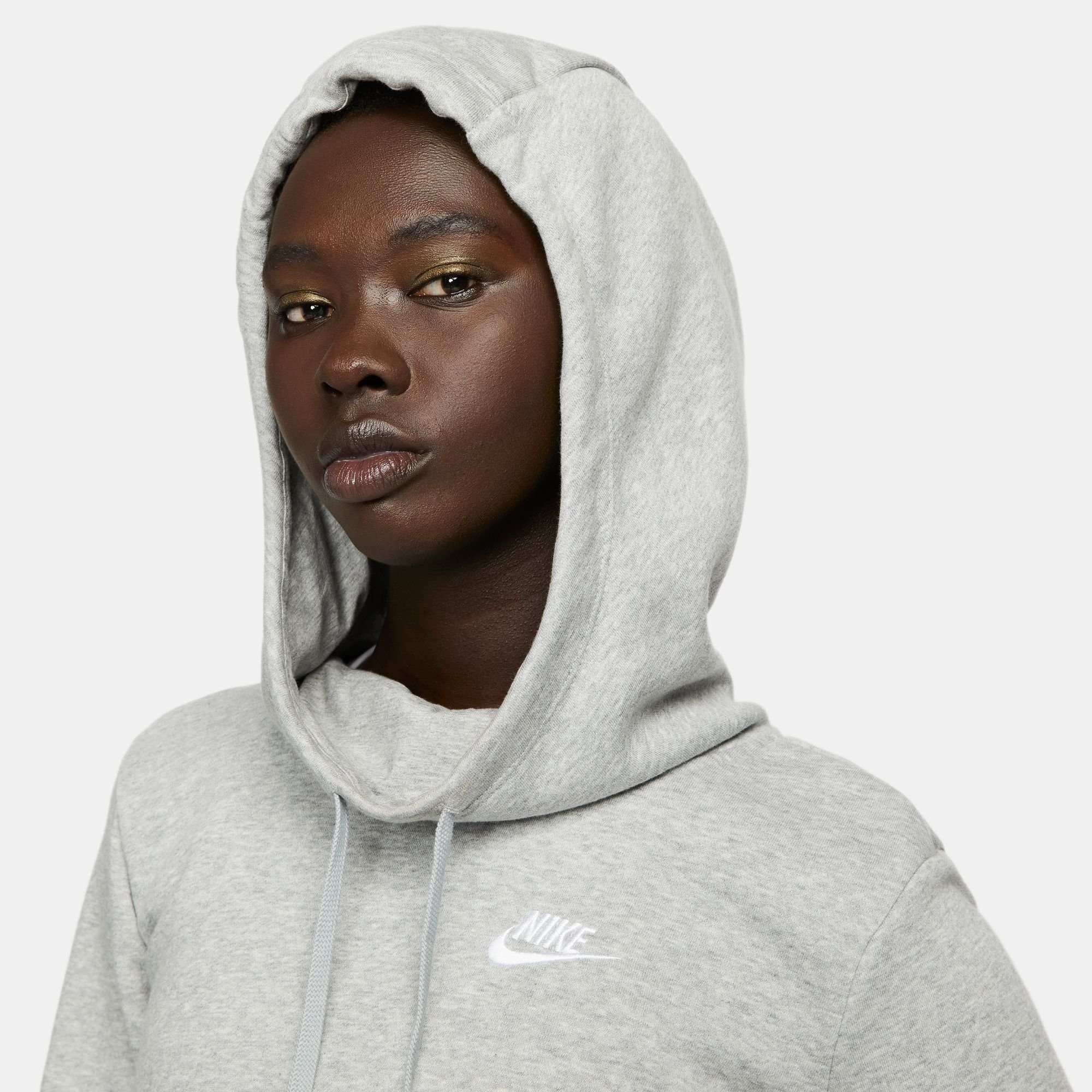 Nike Sportswear Hoodie Club Fleece Women's Funnel Hoodie Dames hoodie van zacht fleece materiaal