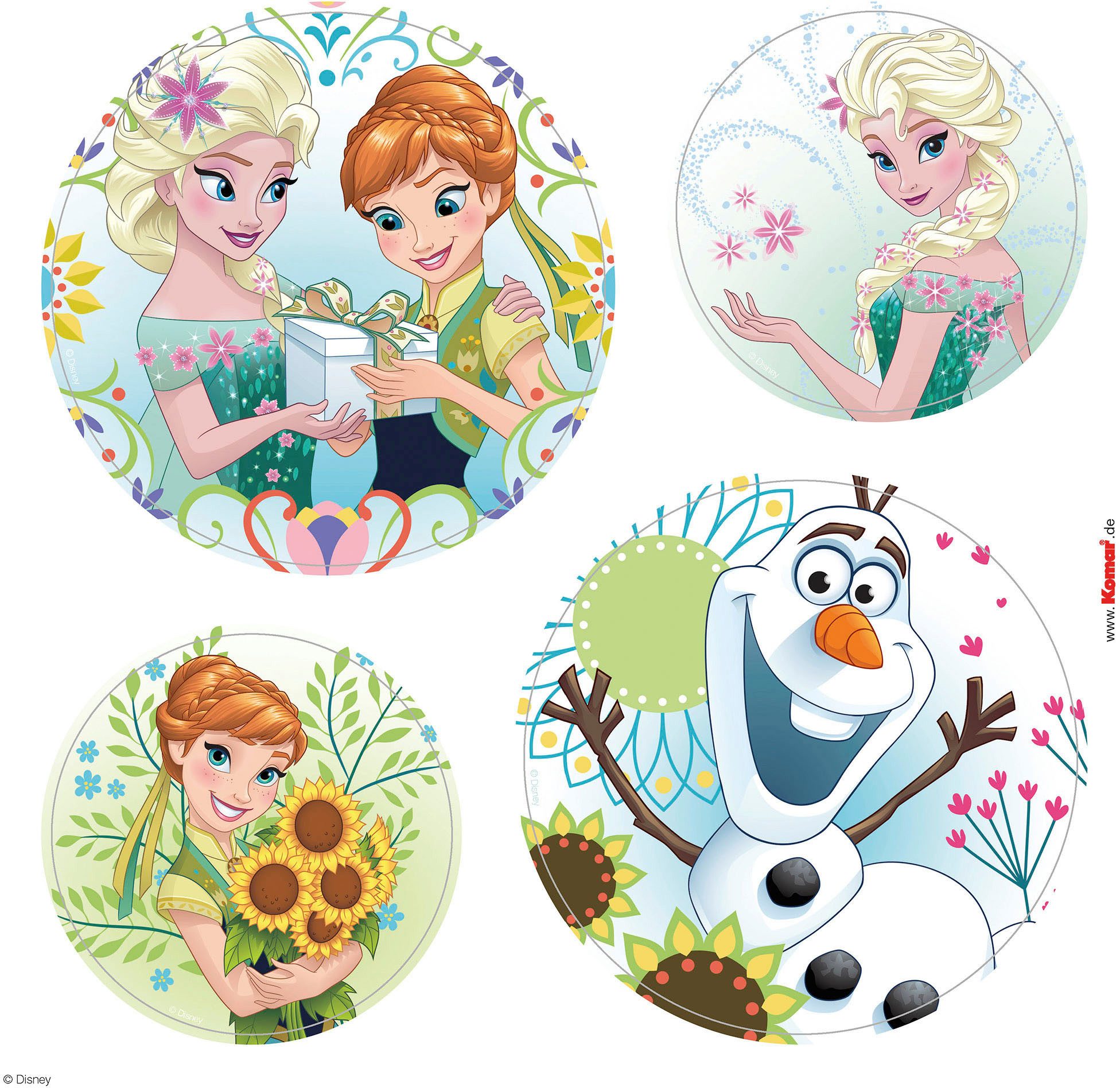 Komar Raamsticker - Frozen Springday Bubbles - grootte 30 x 30 cm, 2 vellen (1 stuk)