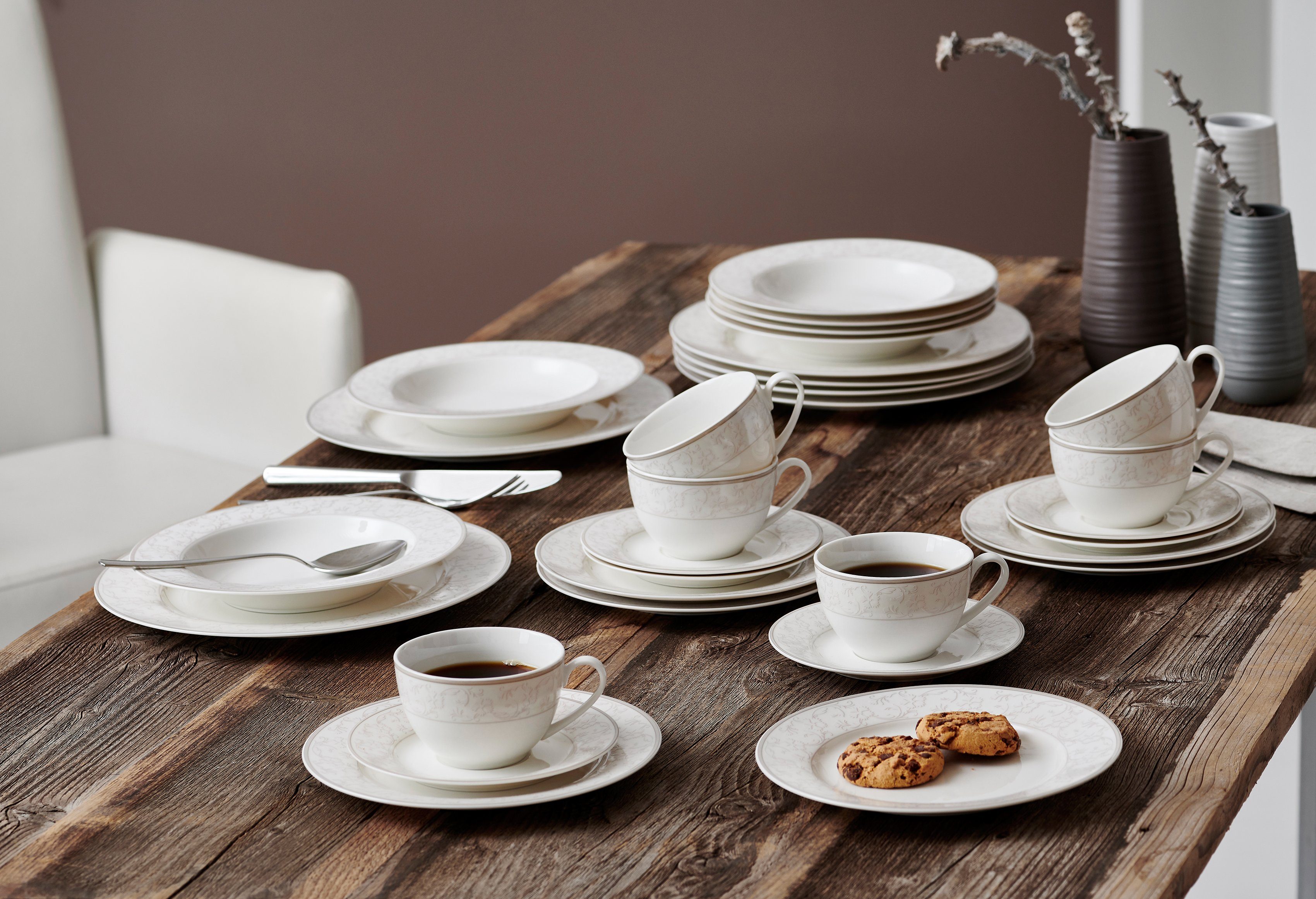 Ritzenhoff & Breker Eetservies Bordenset, Serviesset ISABELLA opvallend design, 12 delen, voor 6 personen (set, 12-delig)