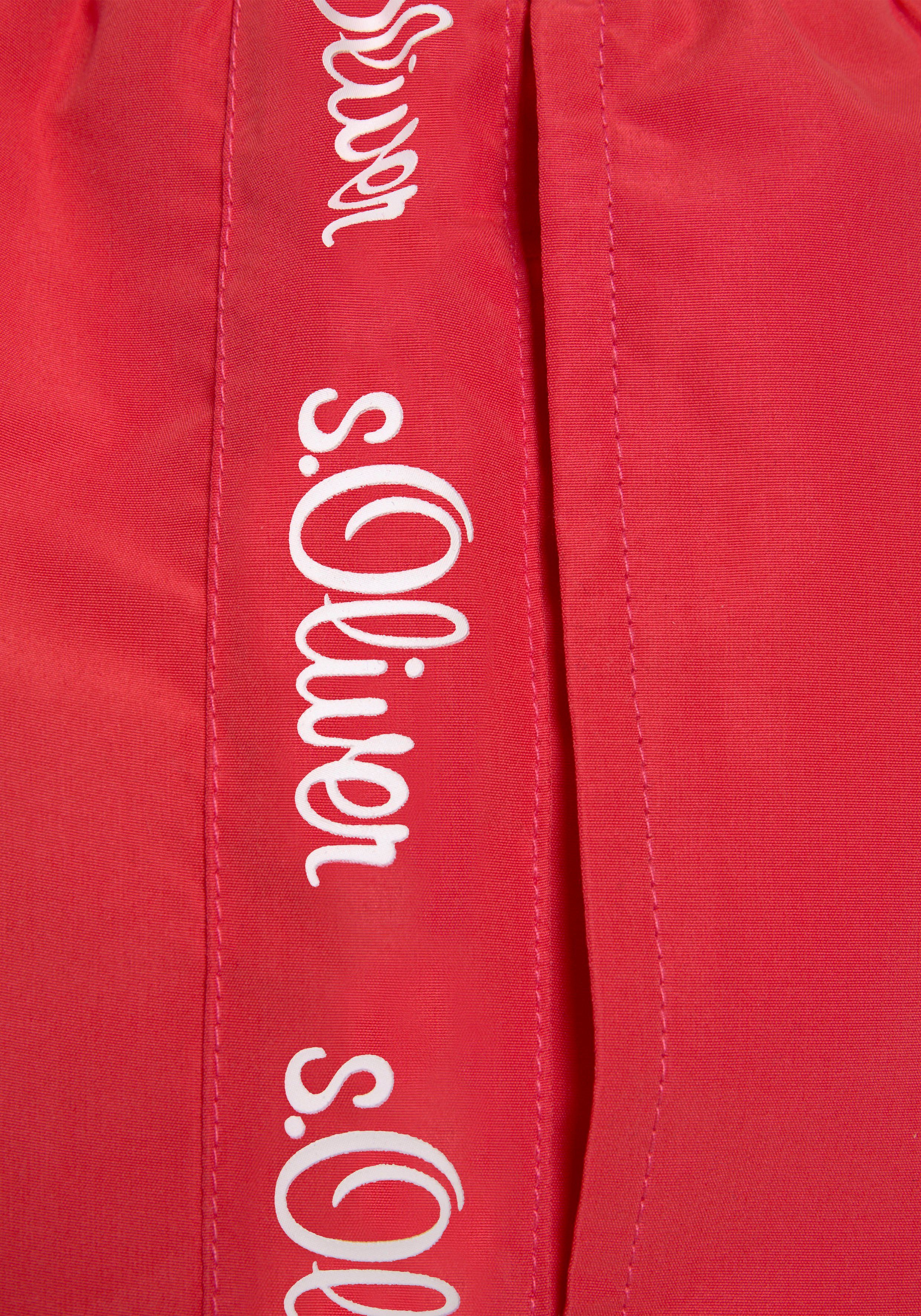 s.Oliver RED LABEL Beachwear Zwemshort met merkopschriften