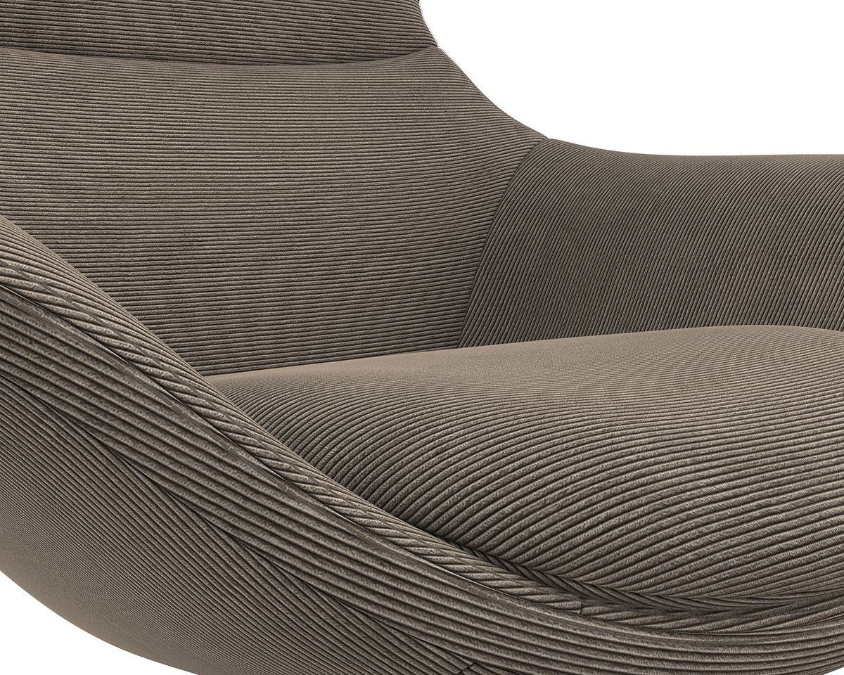 FLEXLUX Oorfauteuil Stilo relaxstoel, TV-stoel Solitaire, stijlicoon, draaibaar, aluminium basis