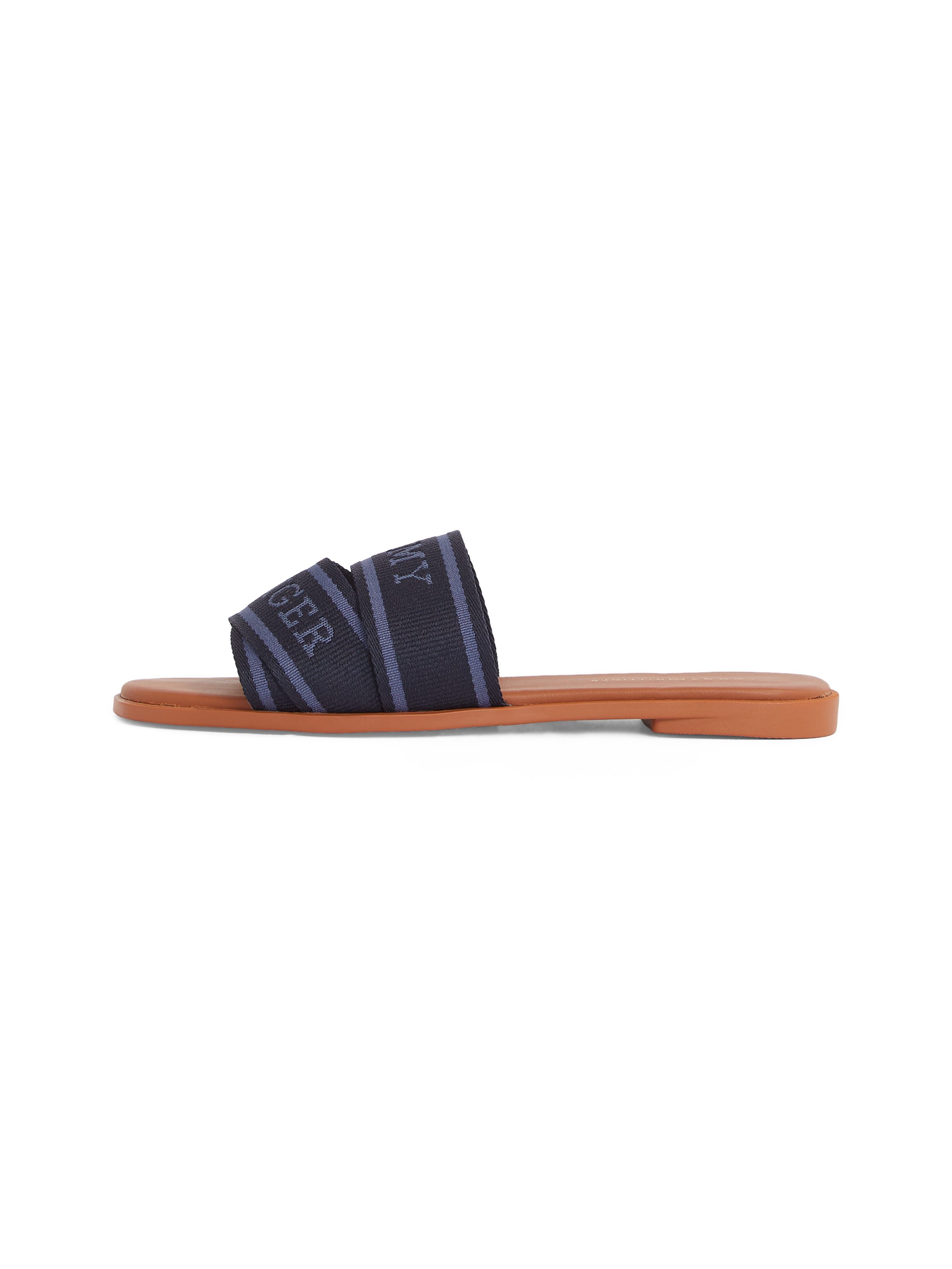 Tommy Hilfiger Slippers TOMMY HILFIGER WEBBING MULE , blockhak, zomerschoen, comfort schoen, flats met logo-opdruk
