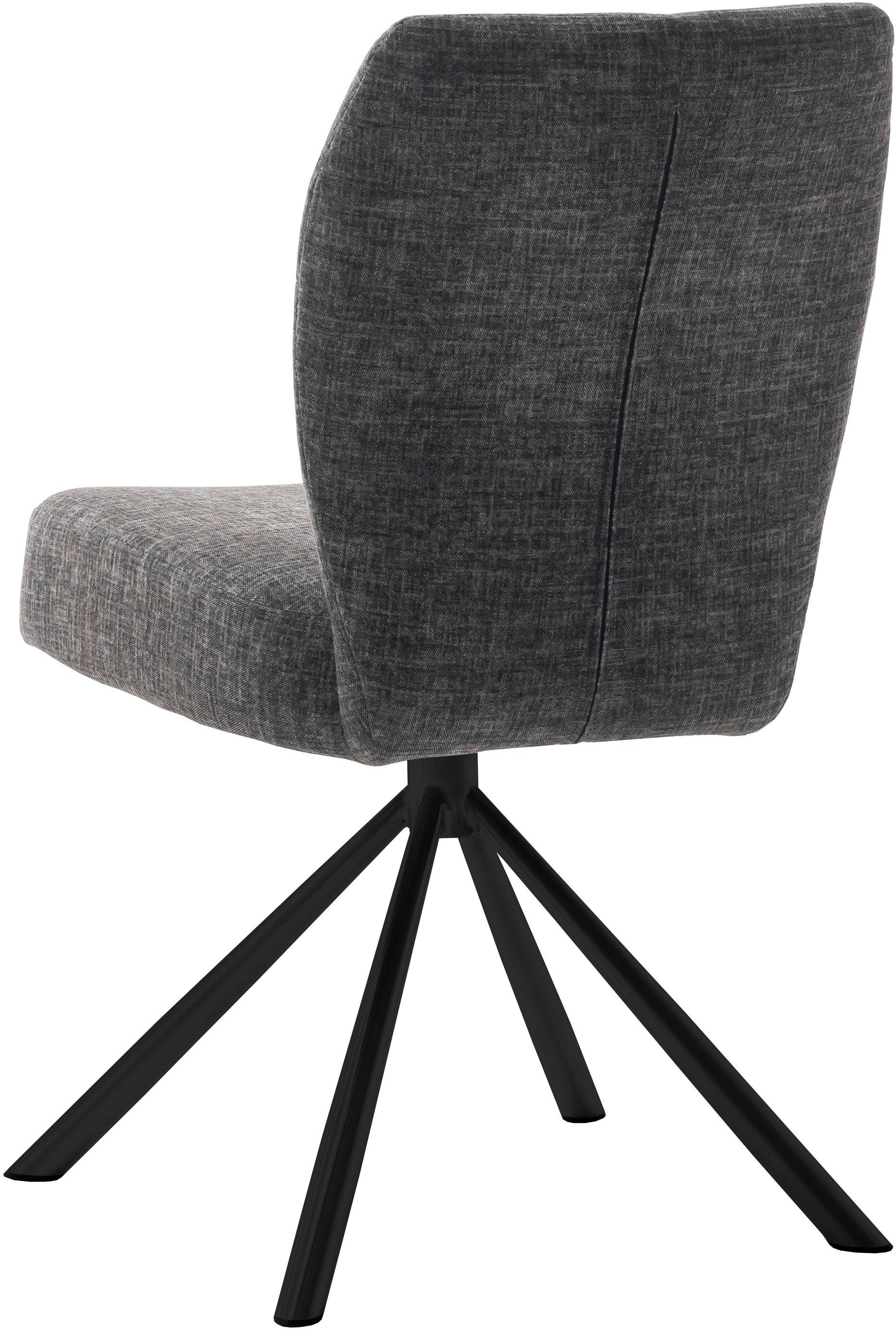 MCA furniture Eetkamerstoel KEA (2-pack), 360°, pocketvering, belastbaar 120 kg, zithoogte ca. 50 cm