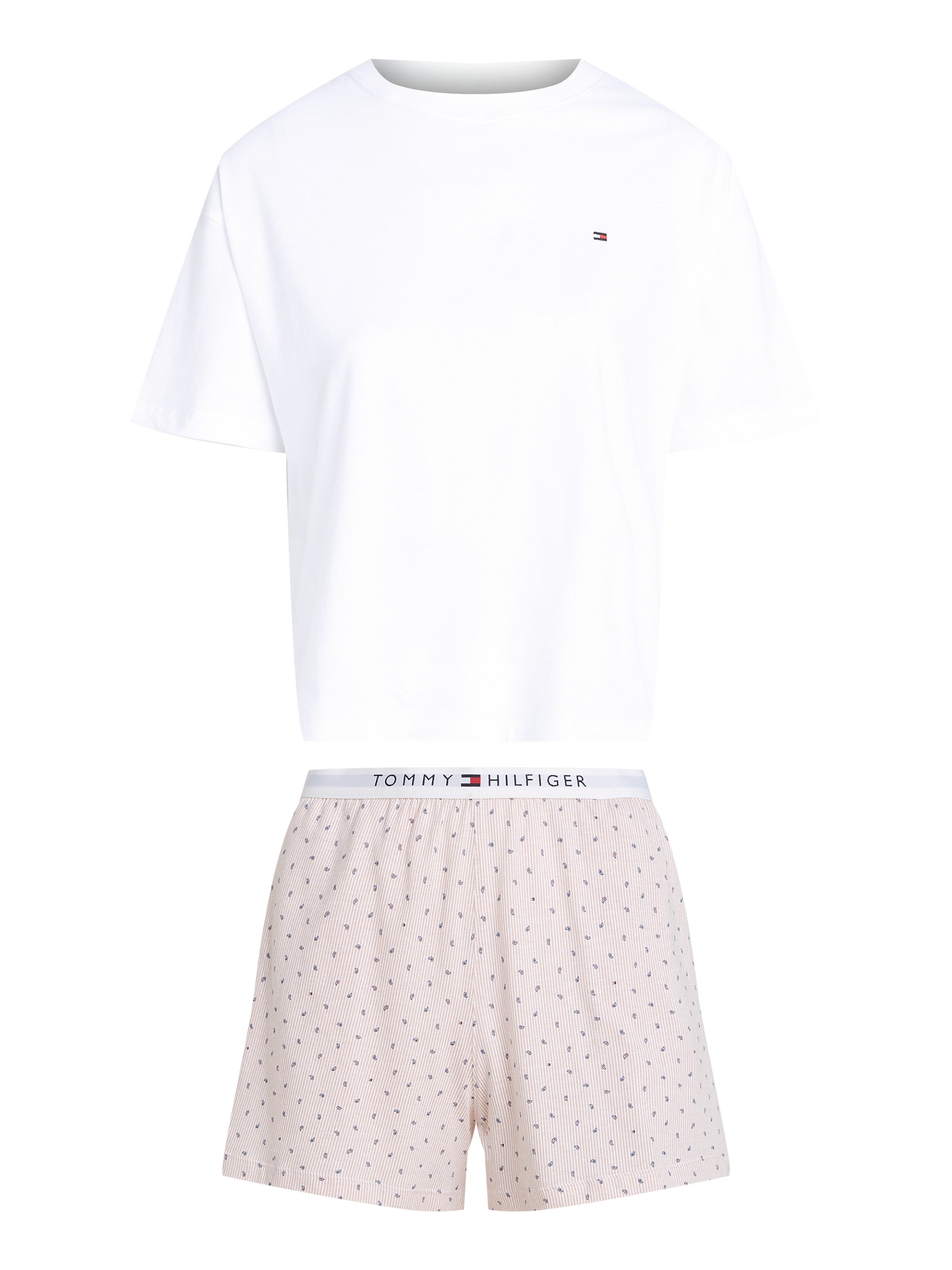 Tommy Hilfiger Underwear Pyjama SS PRT PJ SHORT SET (set, 2-delig, 2-delig)