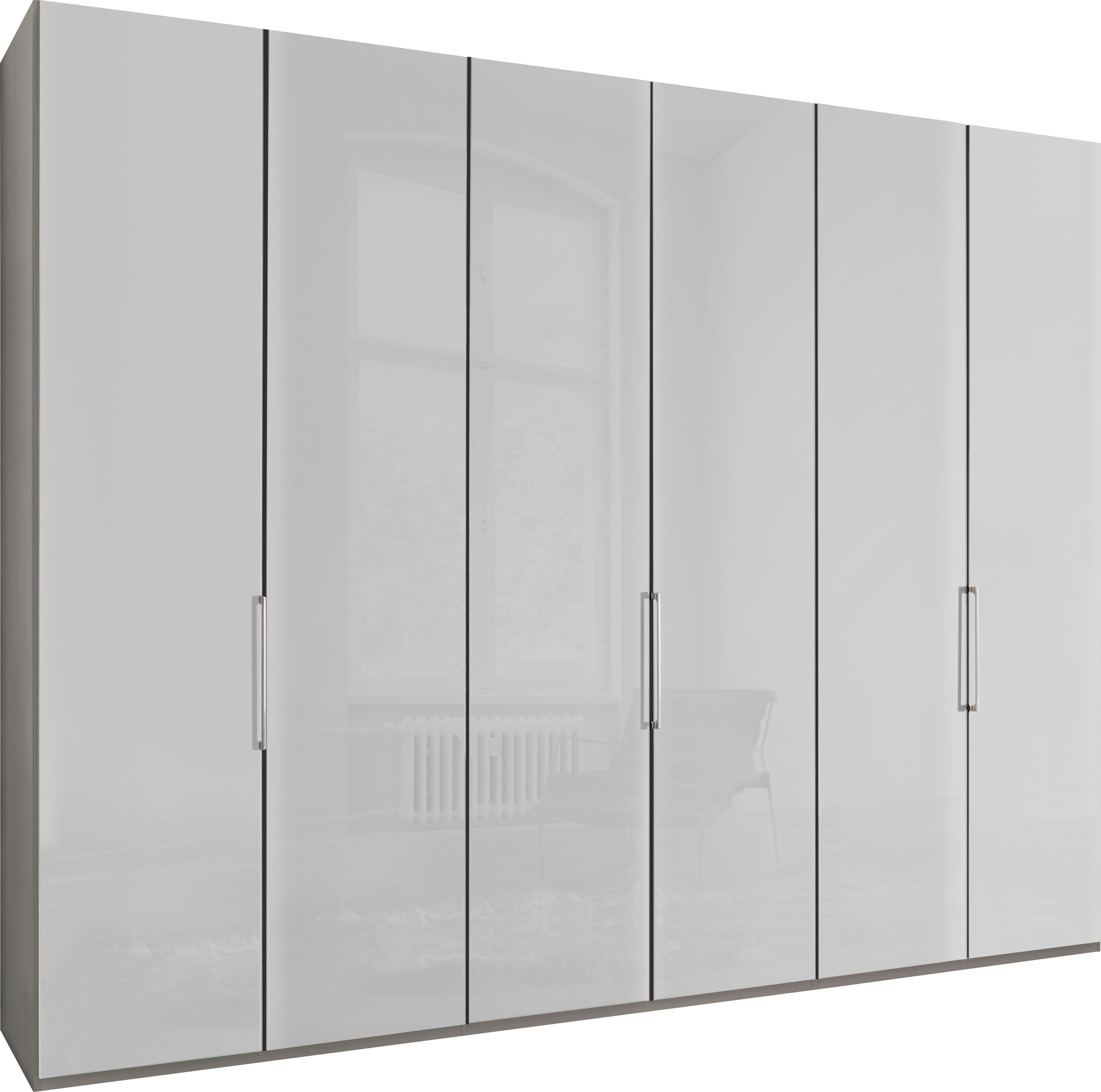 WIEMANN Draaideurkast Monaco, Kledingkast, Kast, Linnenkast, met elegant glazen front met chic glazen front en hoogwaardig beslag inclusief deurdemping