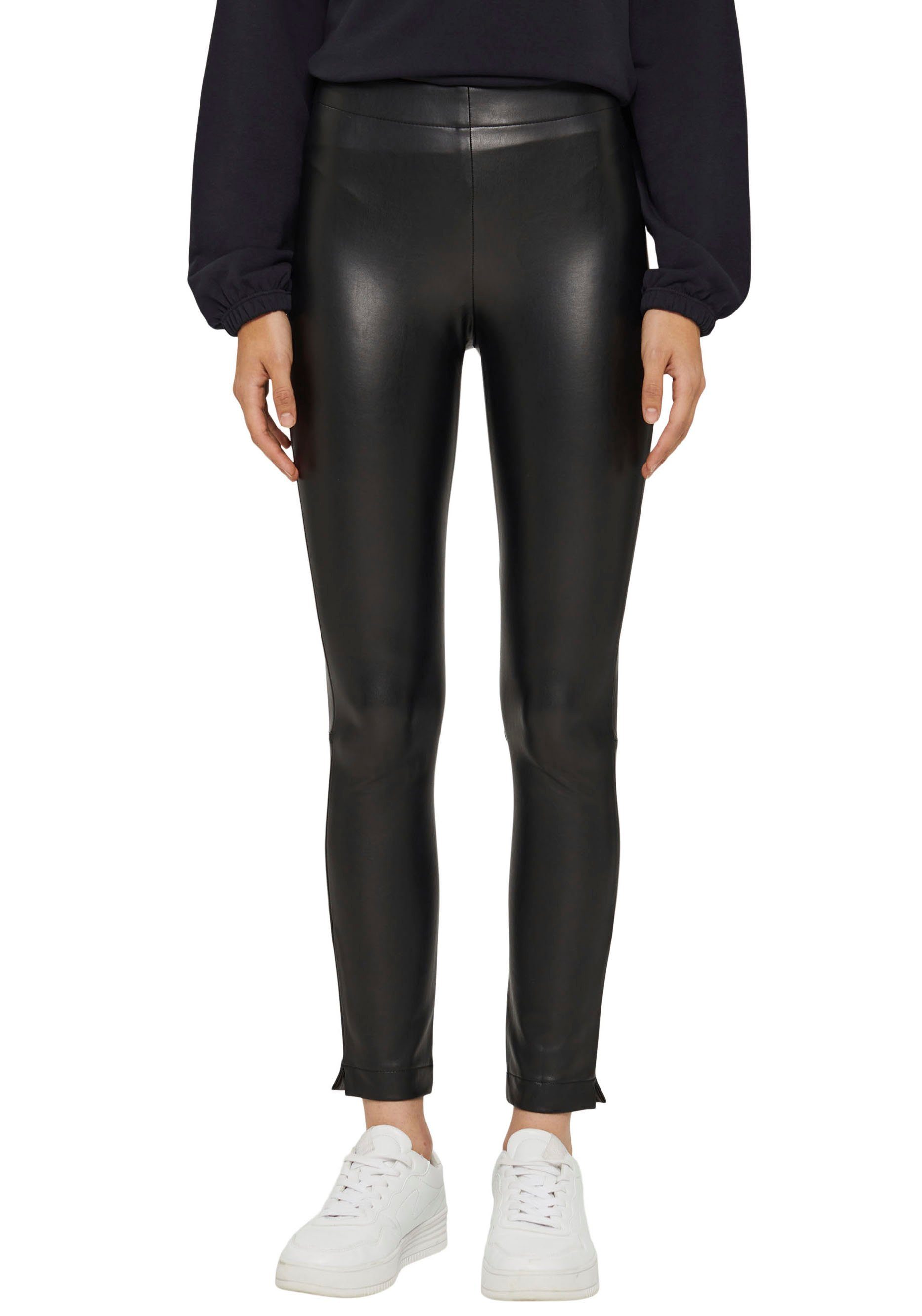edc by Esprit Imitatieleren broek in glanzende look in de online winkel |  OTTO