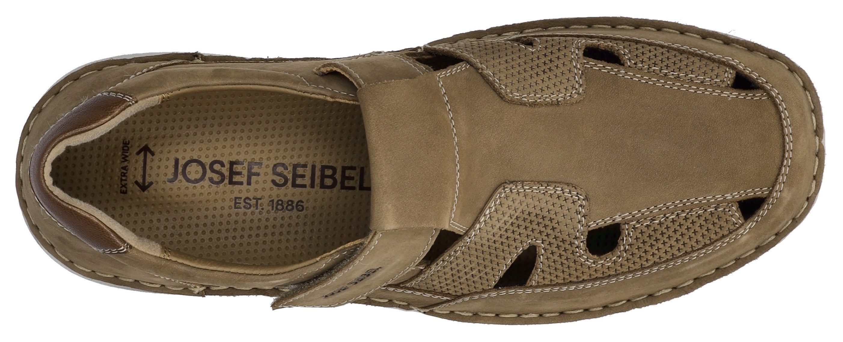 Josef Seibel Klittenbandschoenen New Anvers 81 , bakkersandaal, comfortabele schoen, lage schoen in breedte k (zeer breed)