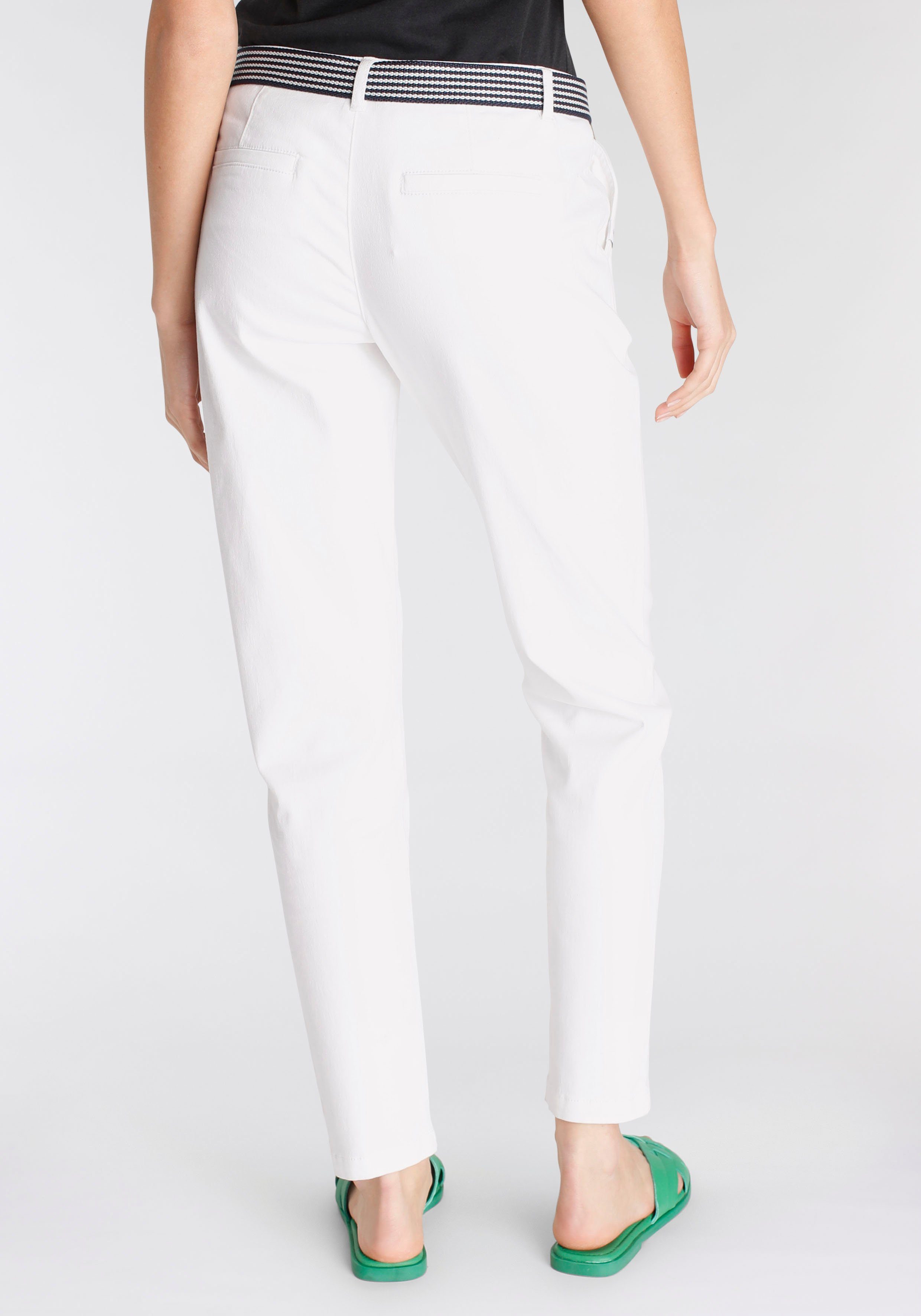 DELMAO Chino met bijpassende riem (set, 2-delig, Met gordel)