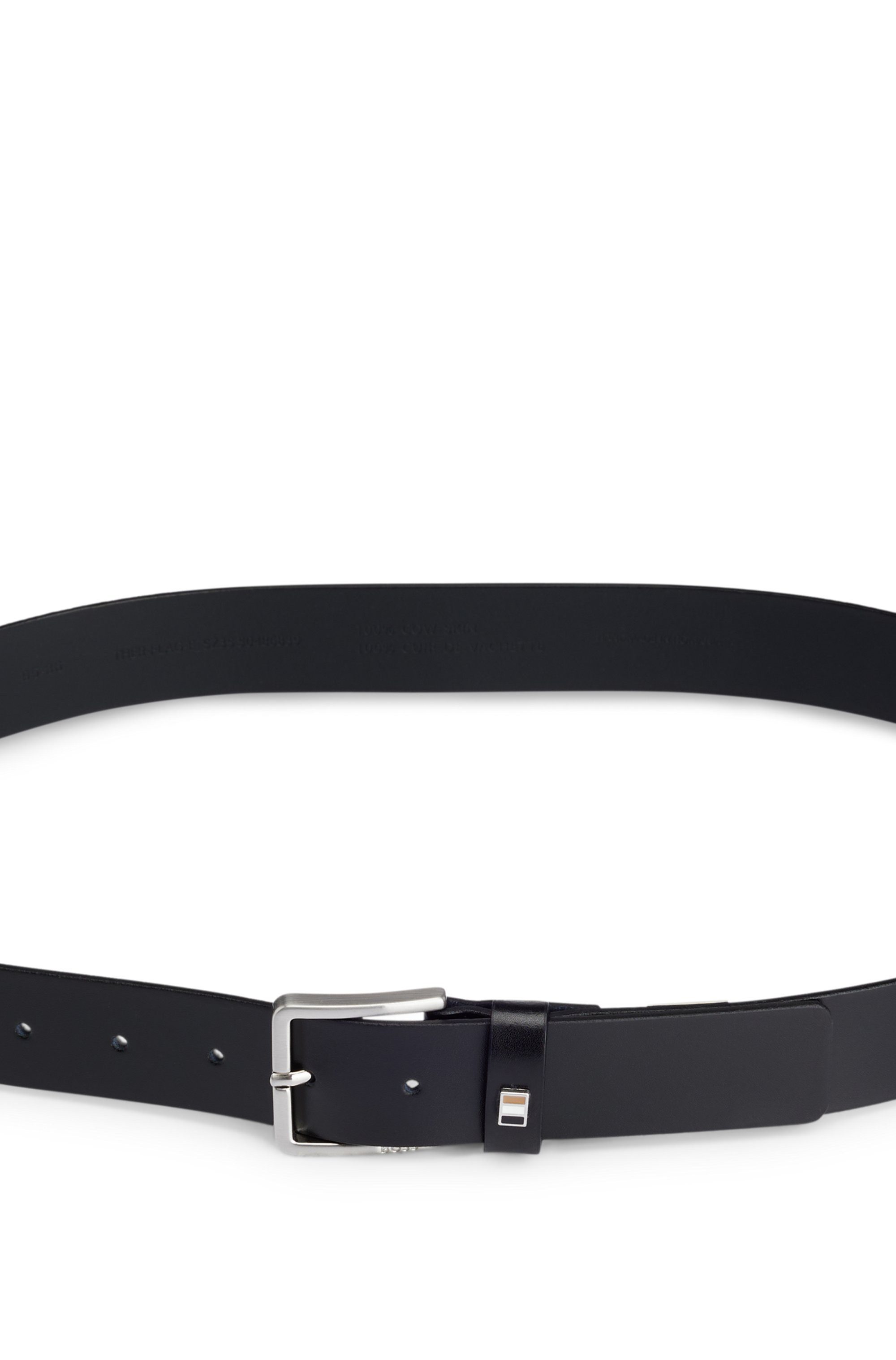 Boss Leren riem Ther-Flag-E_Sz35 met stijlvolle merkdetaillering