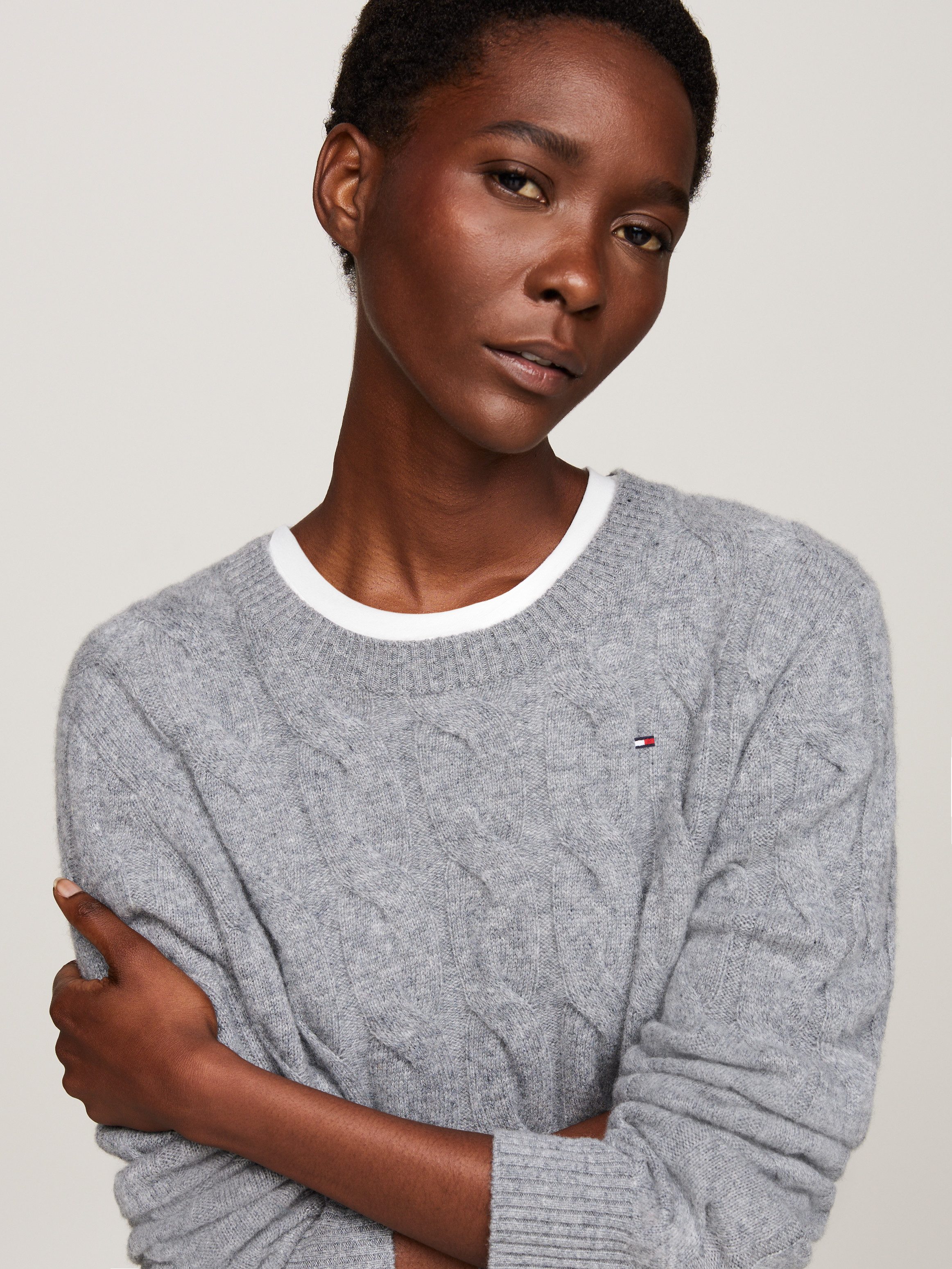 Tommy Hilfiger Gebreide trui SOFT WOOL CABLE C-NK