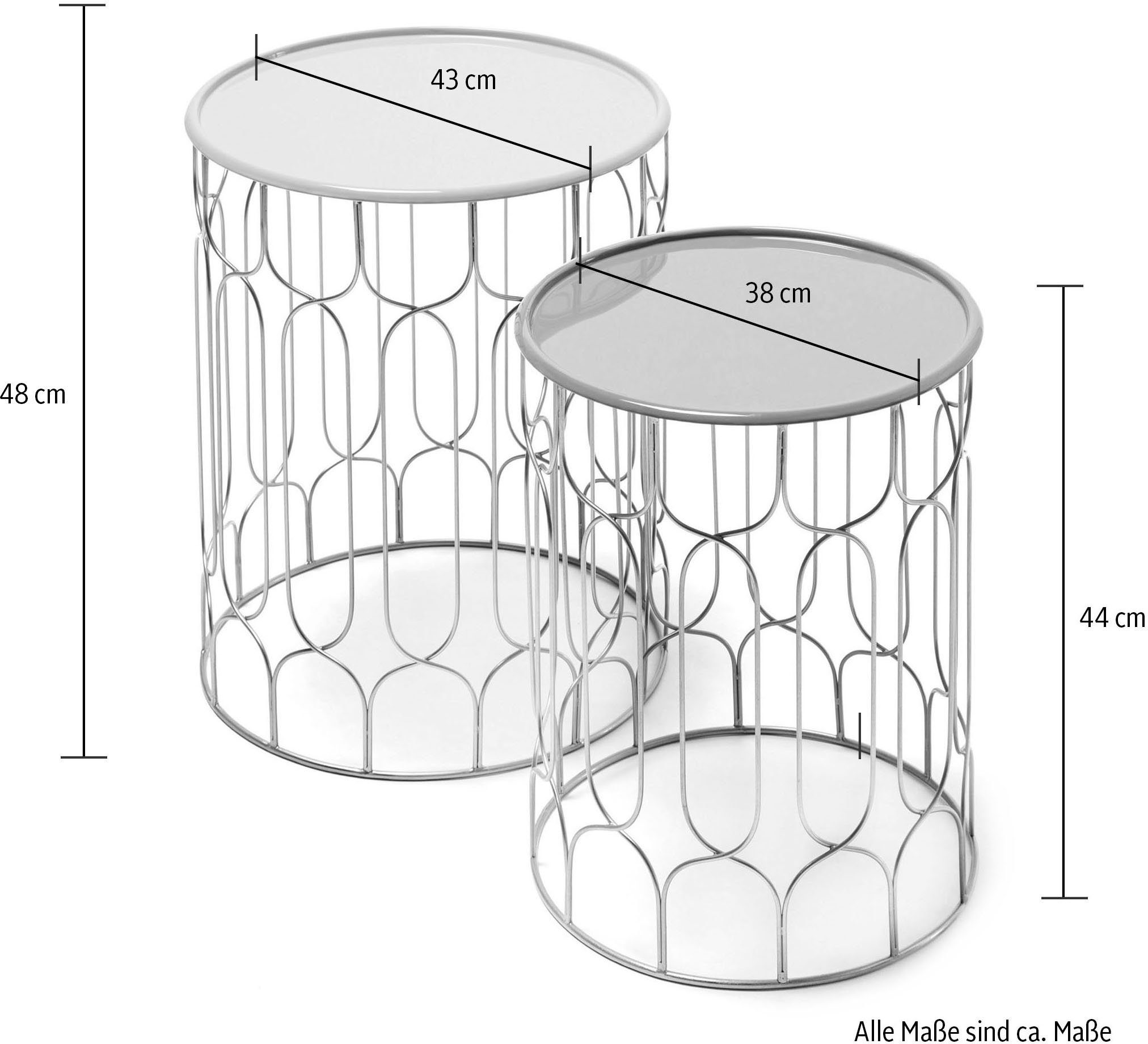 Kayoom Bijzettafel set Timba, stijlvolle uitstraling, verschillende grote tafels (set, 2 stuks)