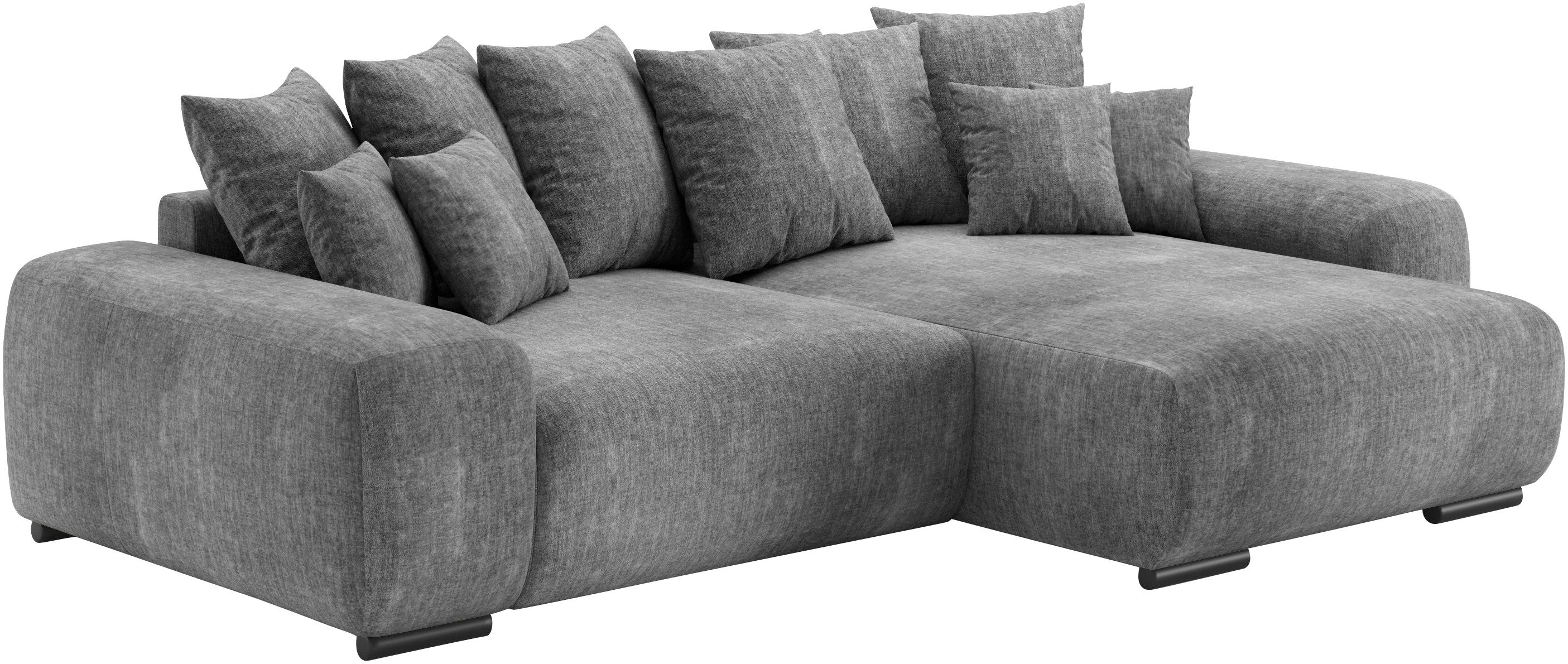 Mr. Couch Hoekbank Sundance, L-vorm Permanente slaper met bed, bedbox, tot 140 kg belastbaar grijs, hoekbanken, Breedte ligoppervlak: 145 cm, Lengte