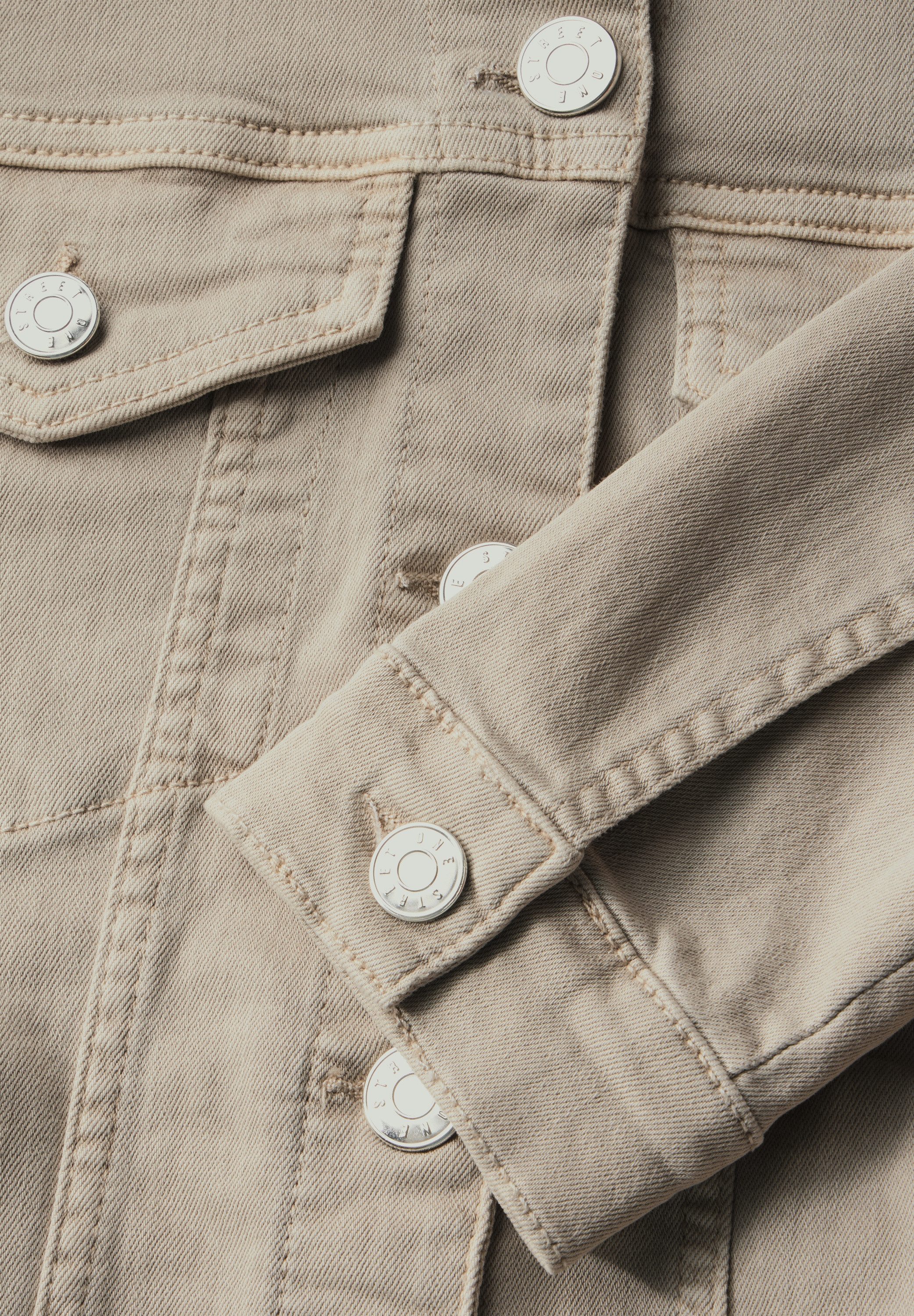STREET ONE Jeansjack met stretch en knoopsluiting