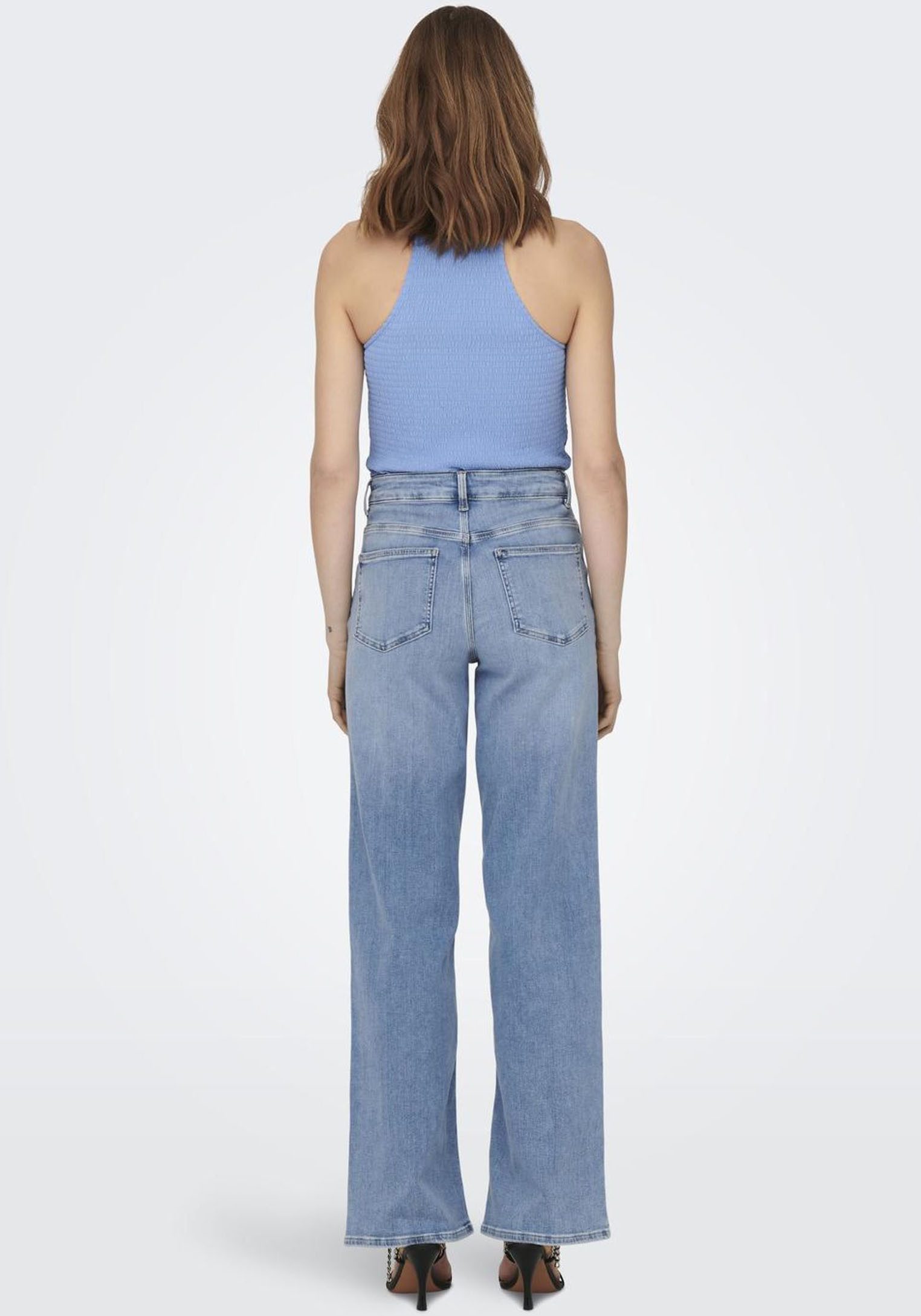 Only High-waist jeans ONLMADISON BLUSH HW WIDE DNM CRO371 NOOS