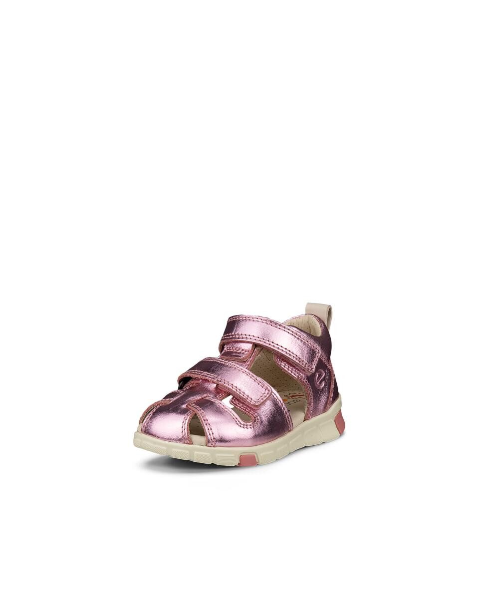 Ecco Babyschoentjes MINI STRIDE SANDAL , babyschoen, sandaal, zomerschoen met leren binnenzool kinderen meisjes maat 26 roze