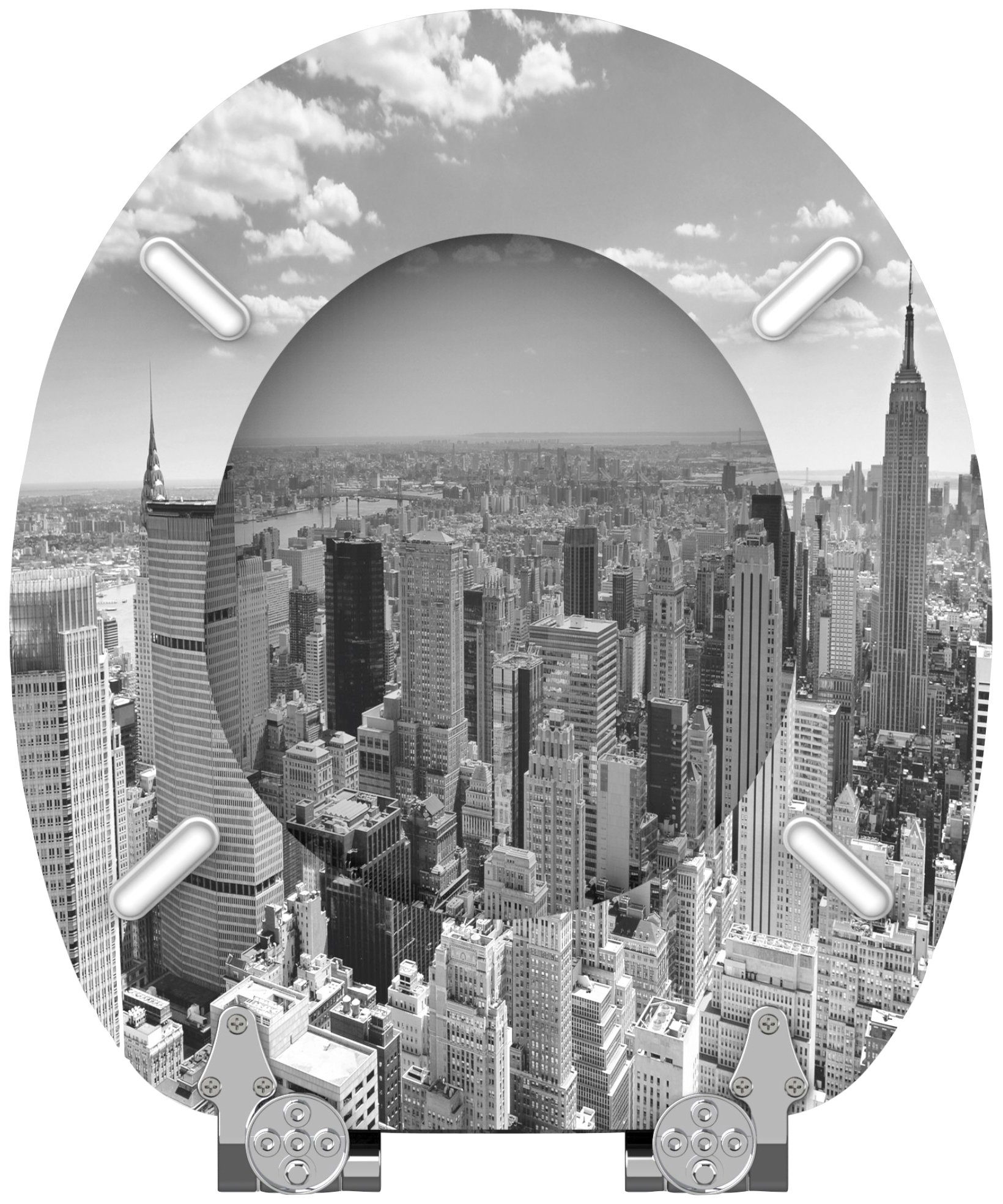 Sanilo Toiletzitting Skyline New York met soft-closemechanisme