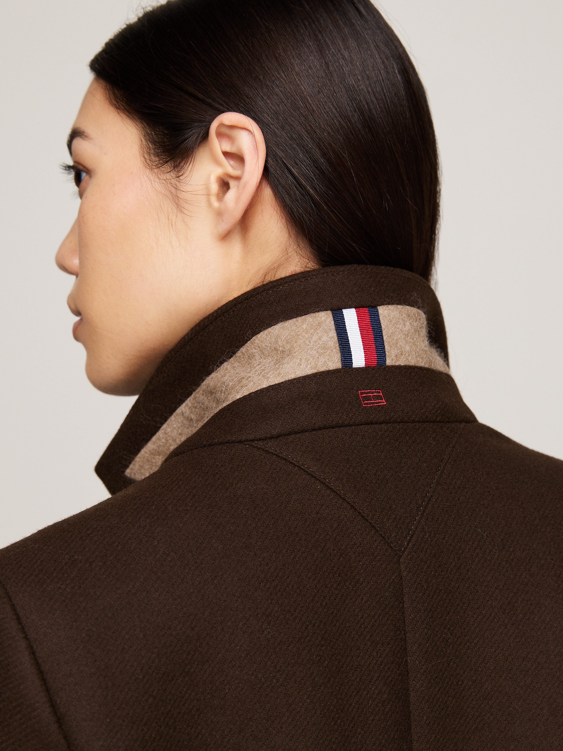 Tommy Hilfiger Lange jas met gestempeld logo