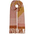 only sjaal onlhunter graphic weaved scarf oranje