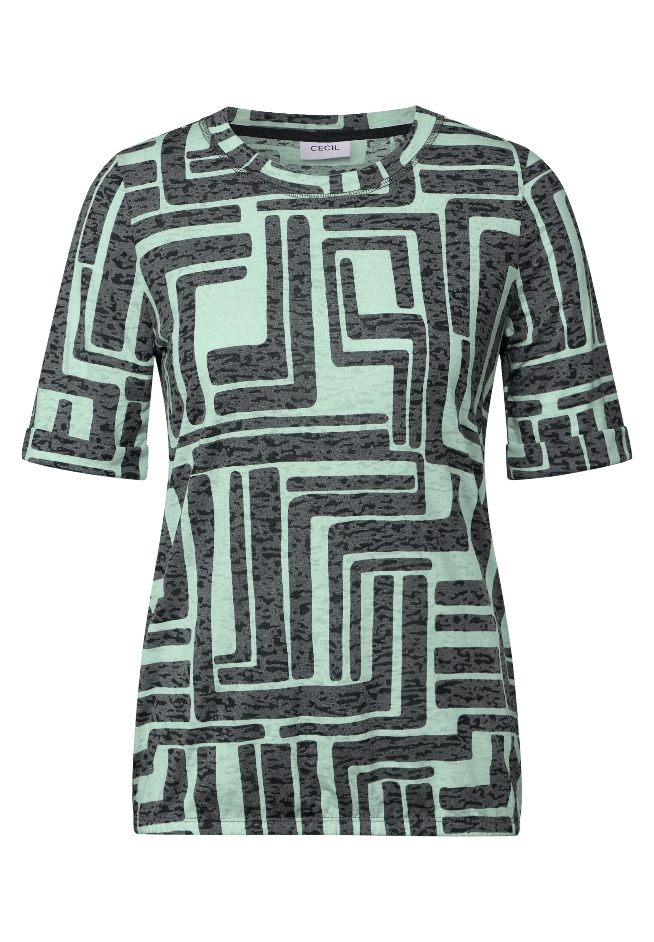 Cecil T-shirt in burnout-optiek, met patroon