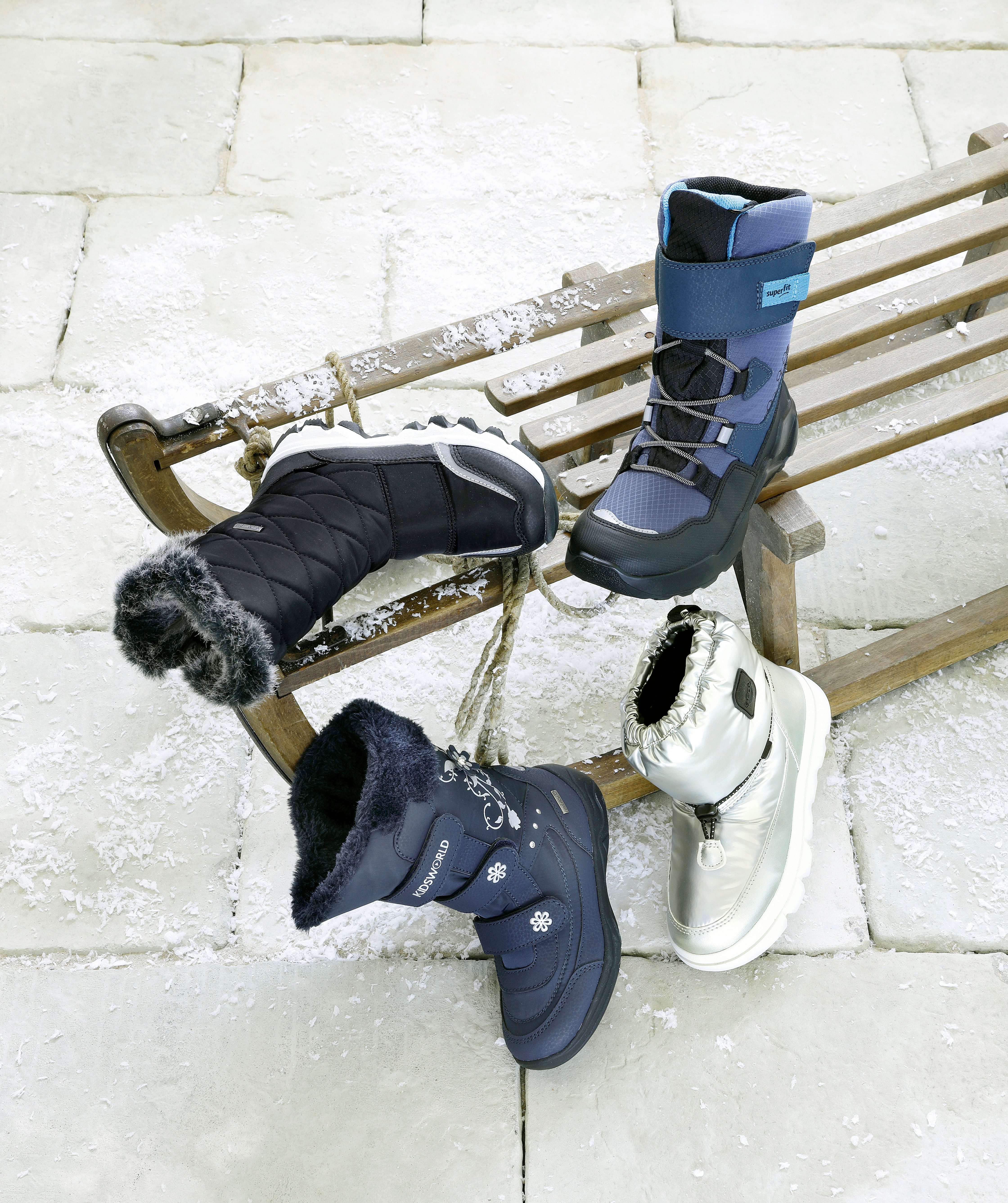 Superfit Winterlaarzen ROCKET WMS: breed , sneeuwlaarzen, klittenbandlaarzen, winterschoen met schapenwol