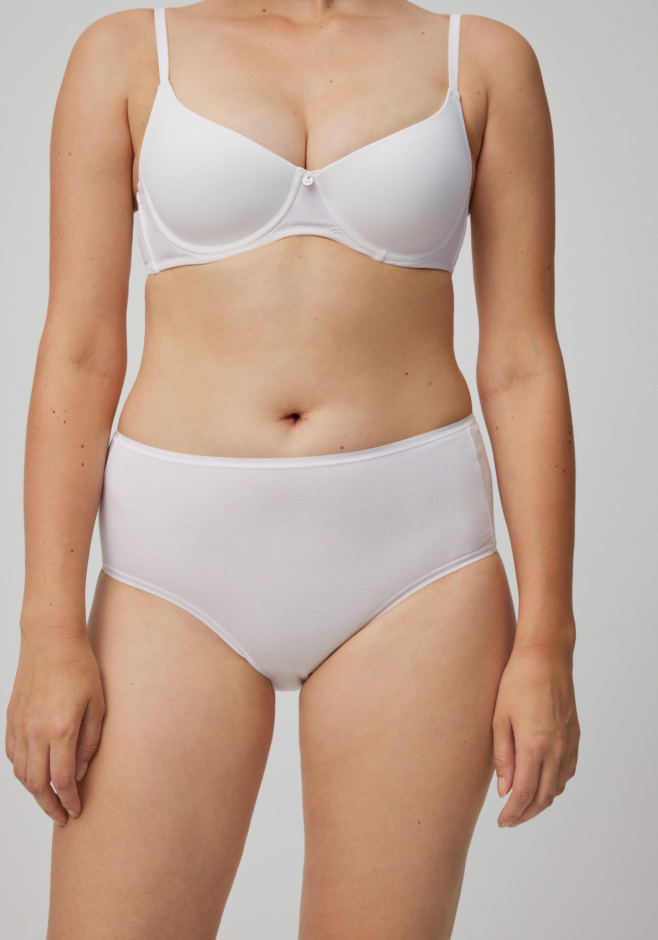 YSABEL MORA Maxislip BASIC COLLECTION COTTON met bedekte en hoog uitgesneden fit voor een aangenaam draaggevoel (Set van 2)