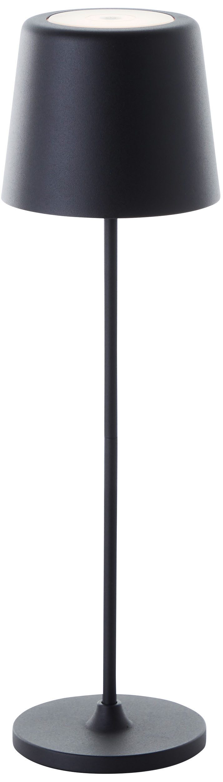 Brilliant Leuchten Led-tafellamp Kaami - mobiele LED buiten tafel lamp 2-delige set 310 lm, touchdimmer, usb, accu, buiten, binnen, acculamp 37 cm hoog (2 stuks)